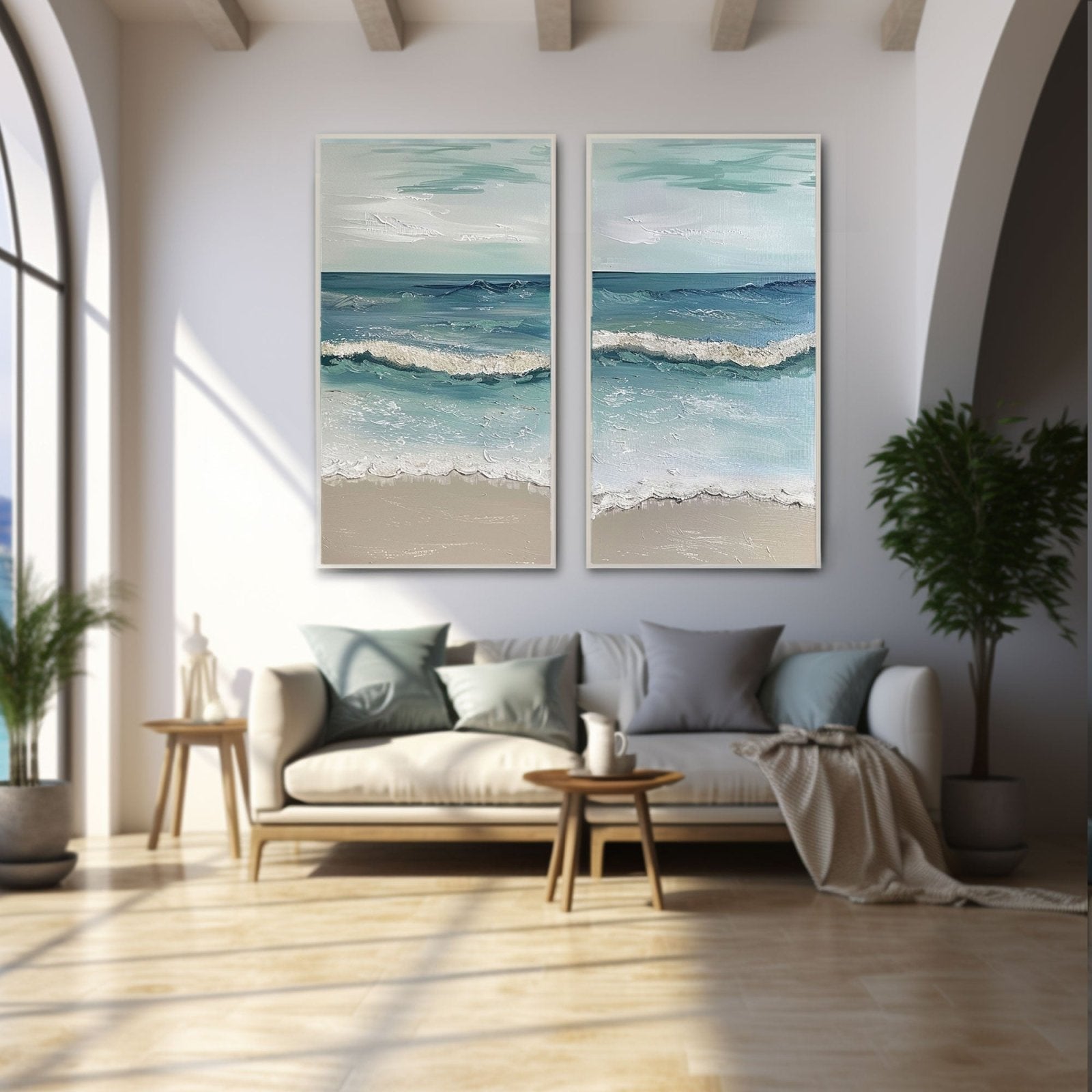 Plaster Painting "Ocean's Serenity"
