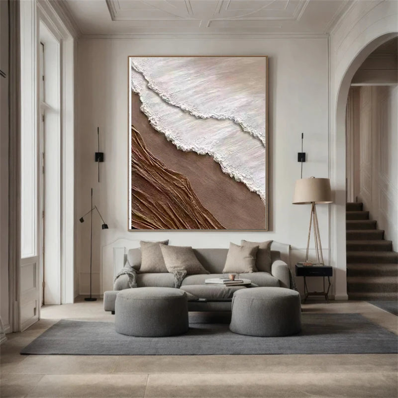 Plaster Painting "Seaside Embrace"