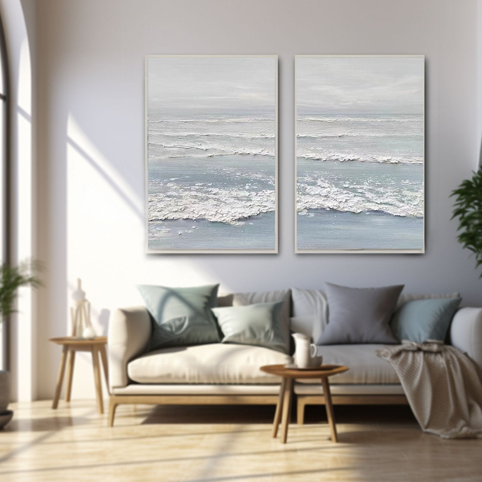 Plaster Painting "Serene Horizon"