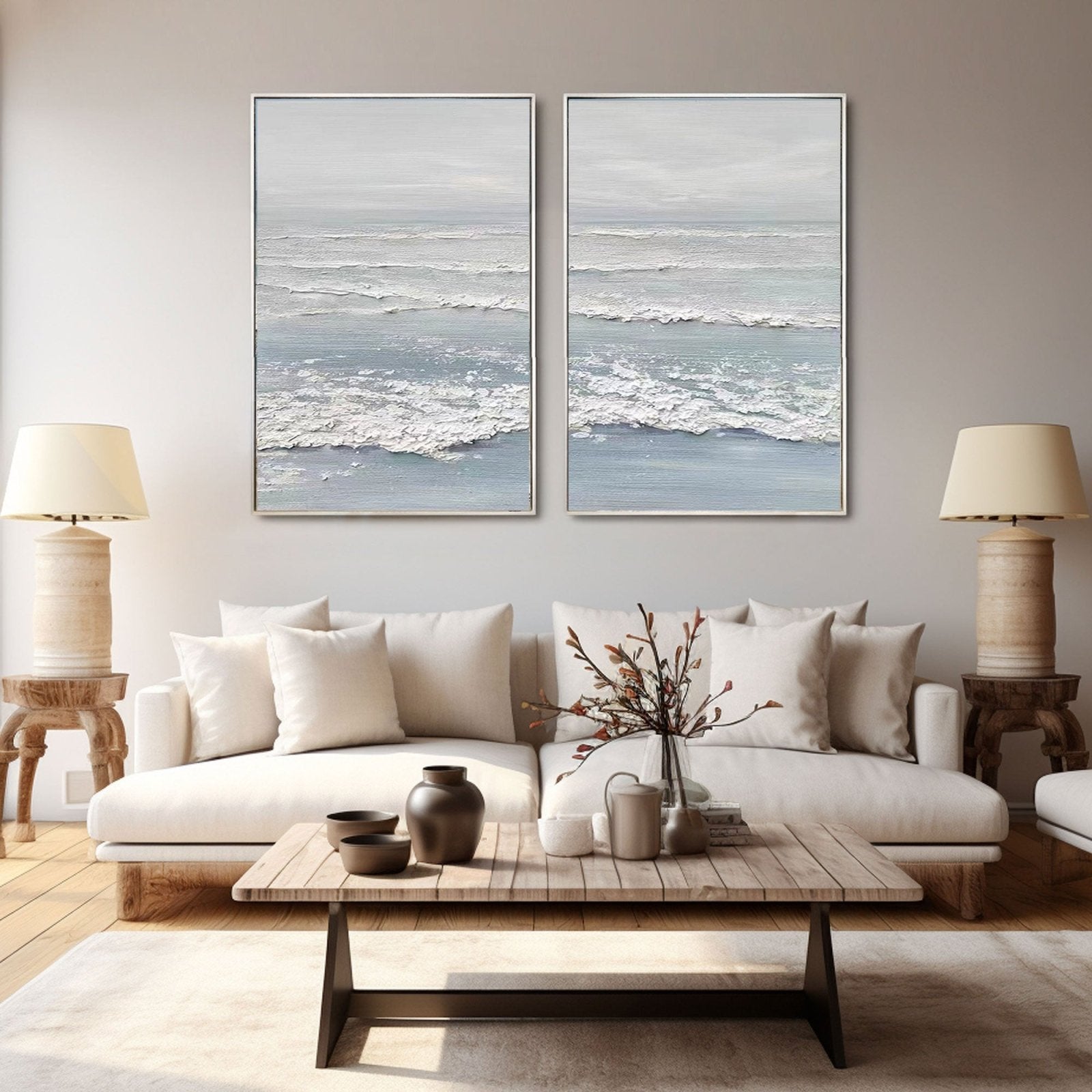 Plaster Painting "Serene Horizon"