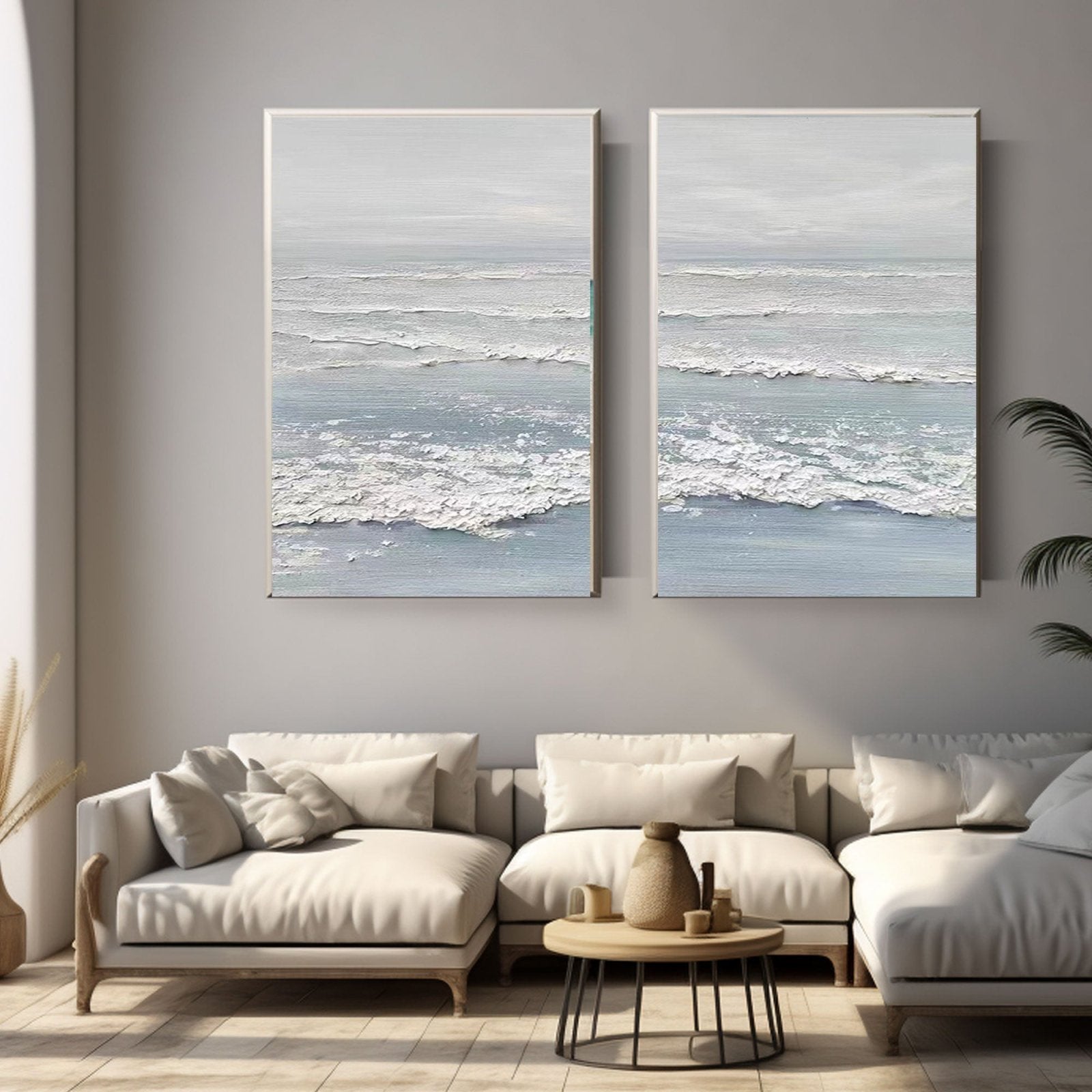 Plaster Painting "Serene Horizon"