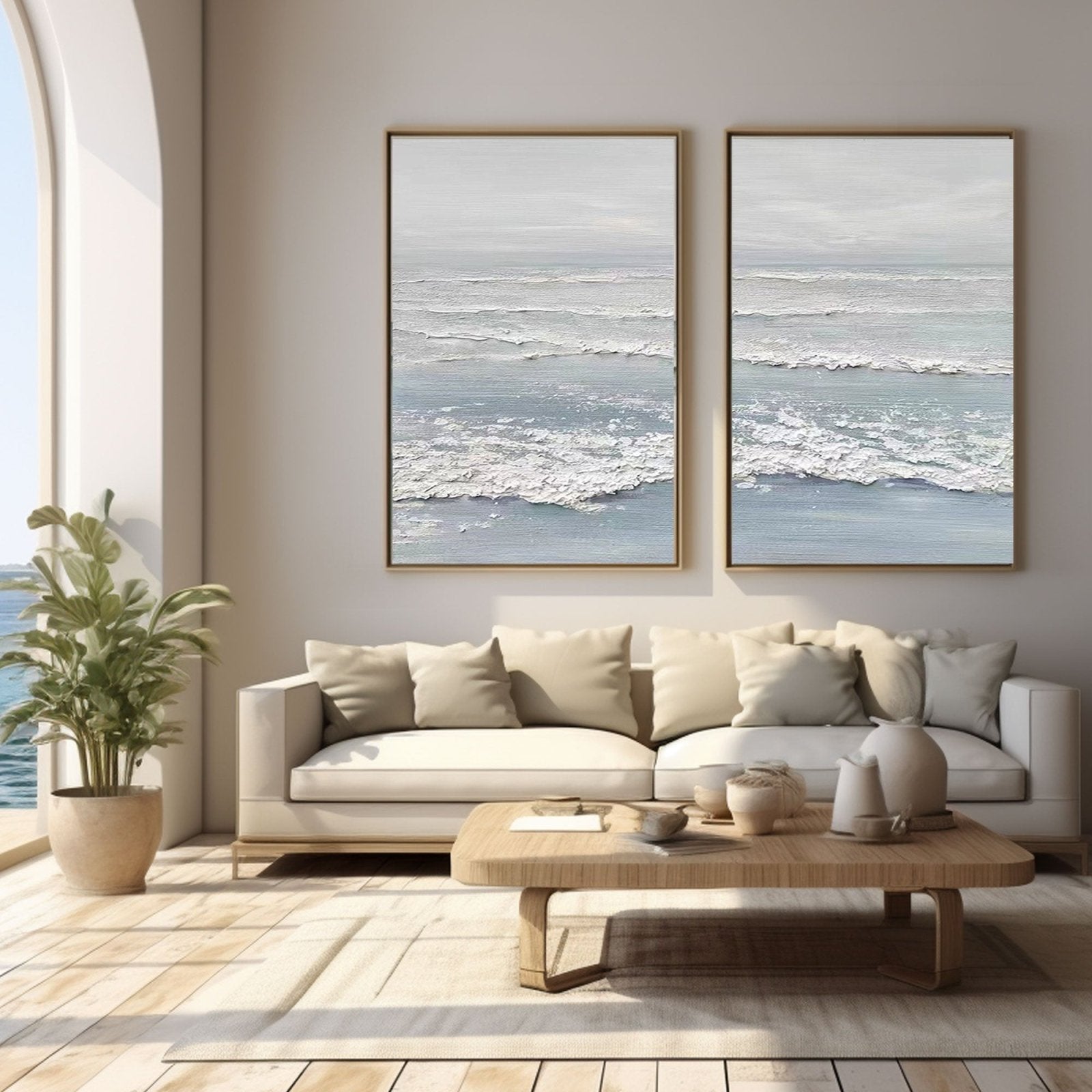 Plaster Painting "Serene Horizon"