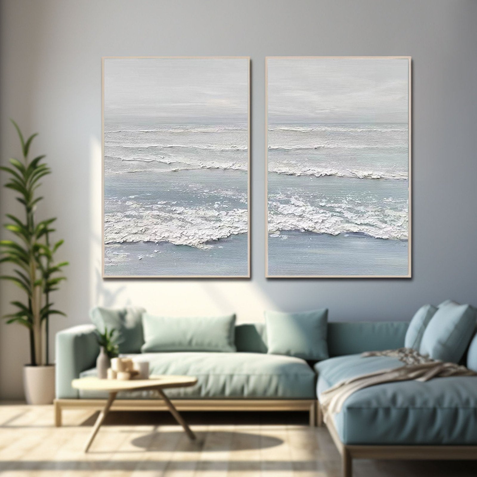 Plaster Painting "Serene Horizon"