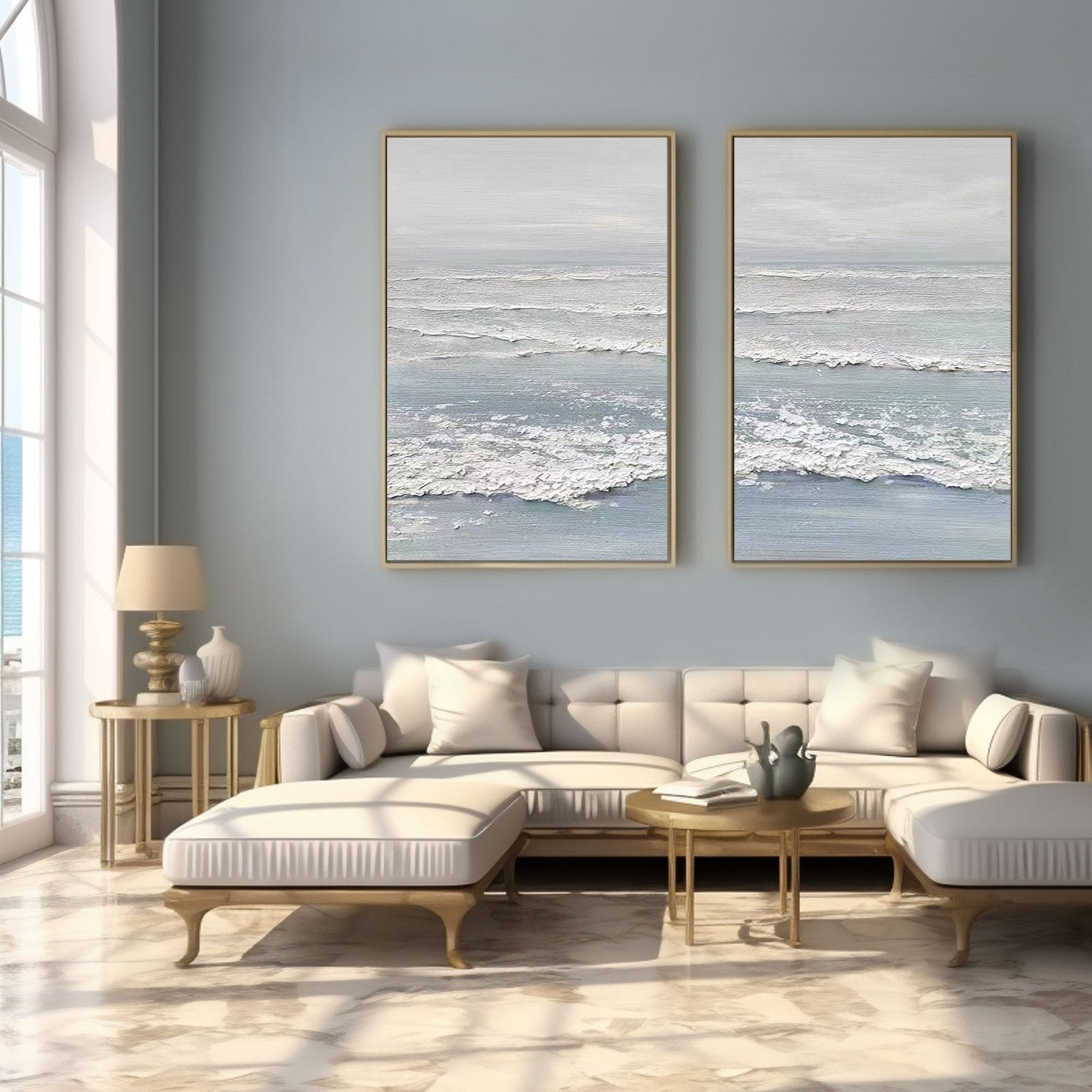 Plaster Painting "Serene Horizon"