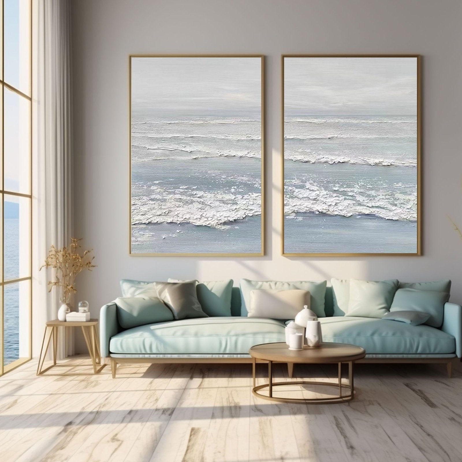 Plaster Painting "Serene Horizon"