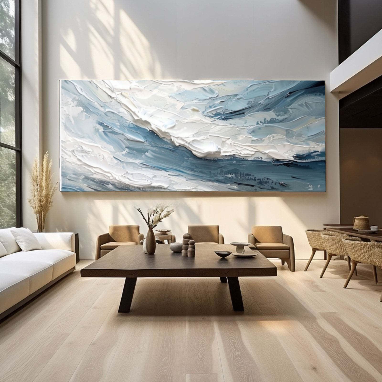 Plaster Painting "Ocean's Whisper"