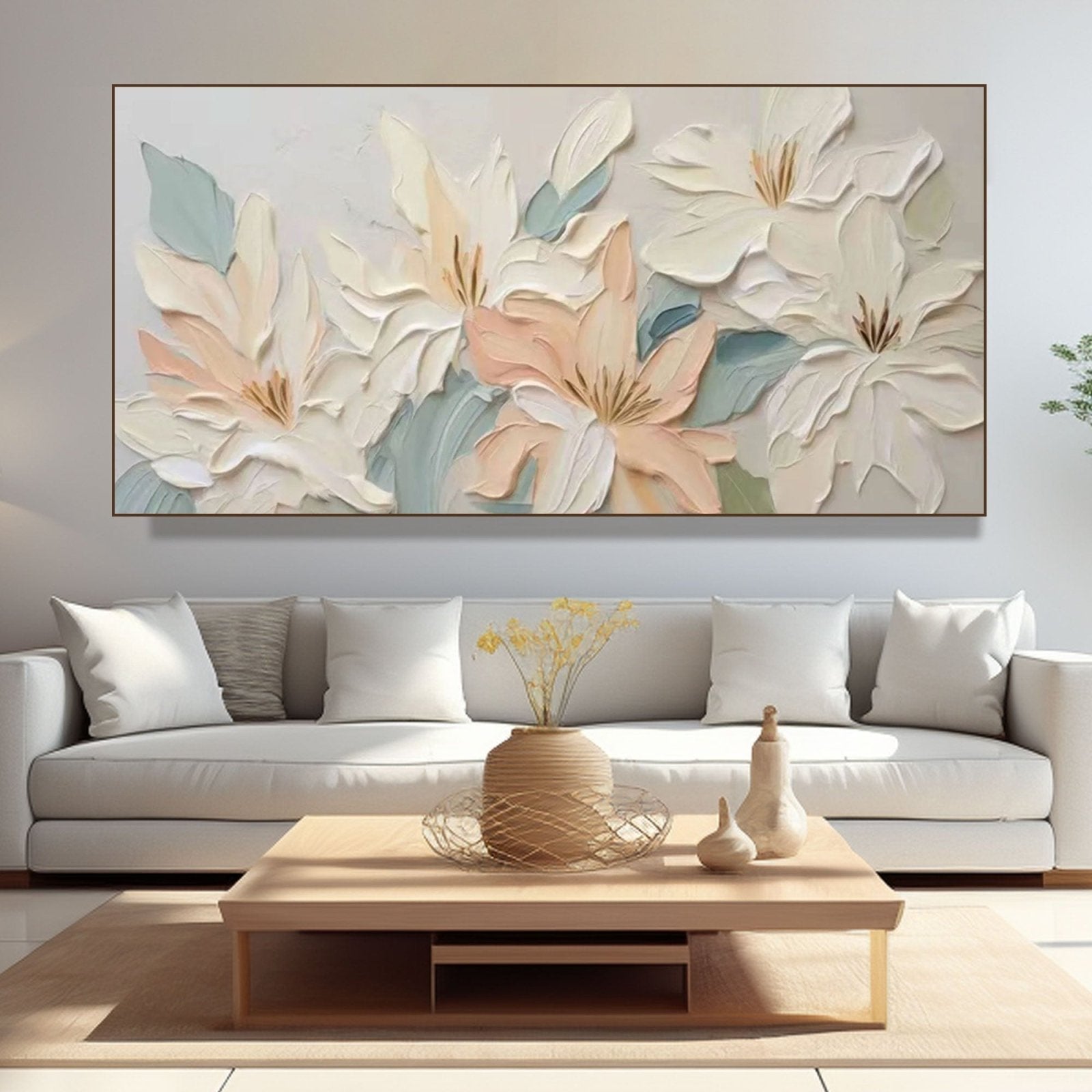 Plaster Painting "Spring's Gentle Awakening"