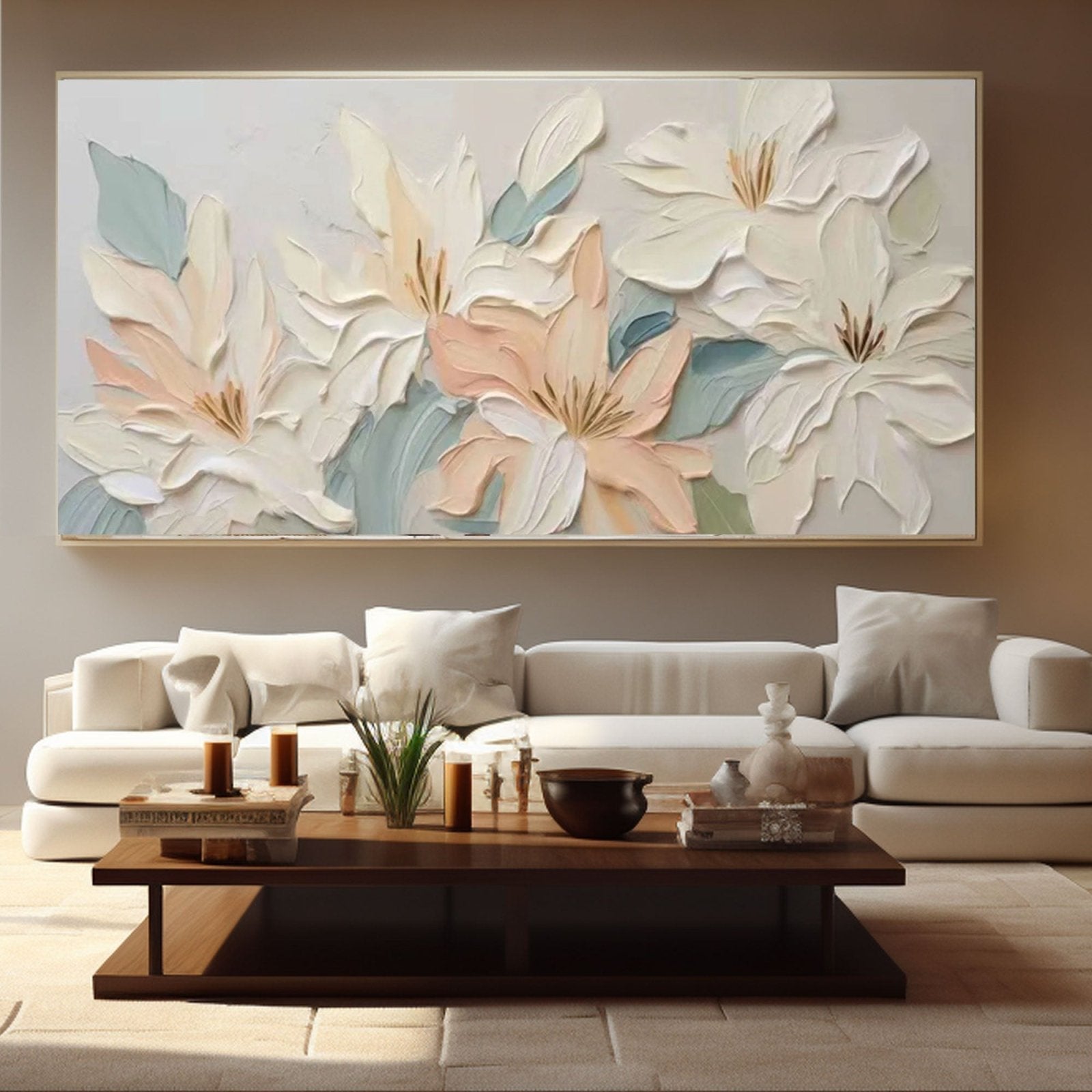Plaster Painting "Spring's Gentle Awakening"