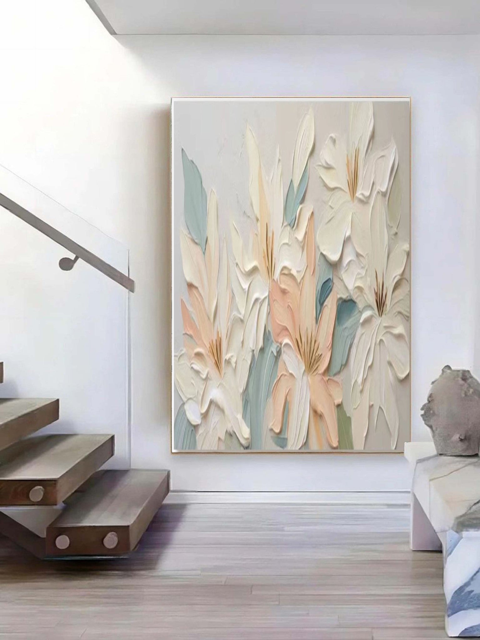 Plaster Painting "Spring's Gentle Awakening"