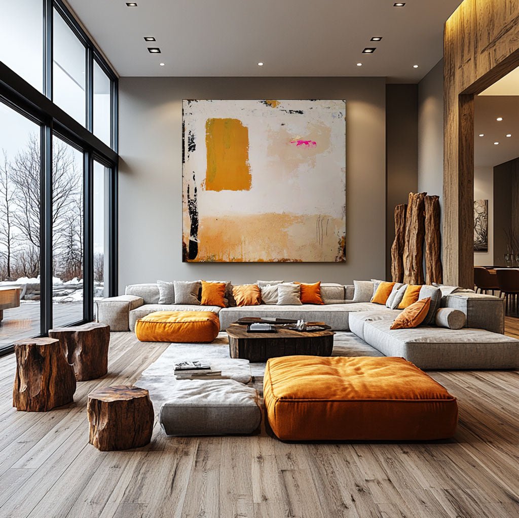Plaster Wall Art "Carré d'Or"