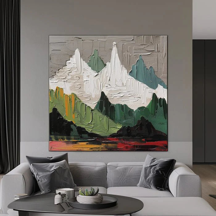 Plaster Wall Art "Mountain's Heartbeat"