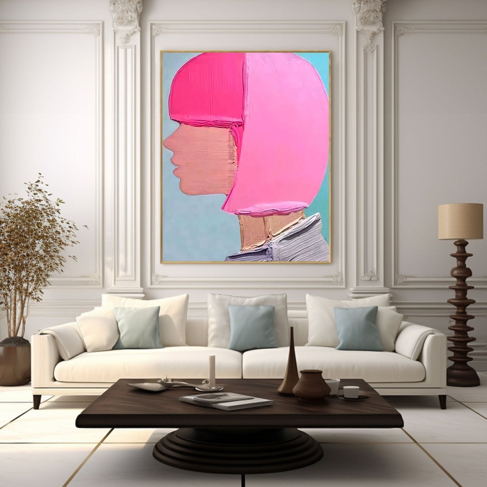 Textured Painting "Neon Muse"