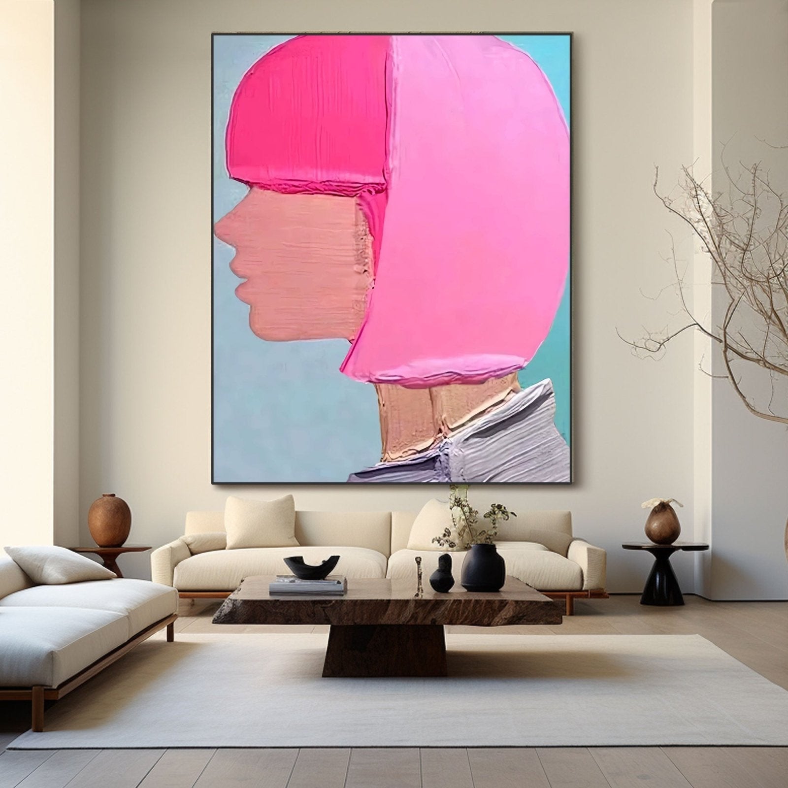 Textured Painting "Neon Muse"