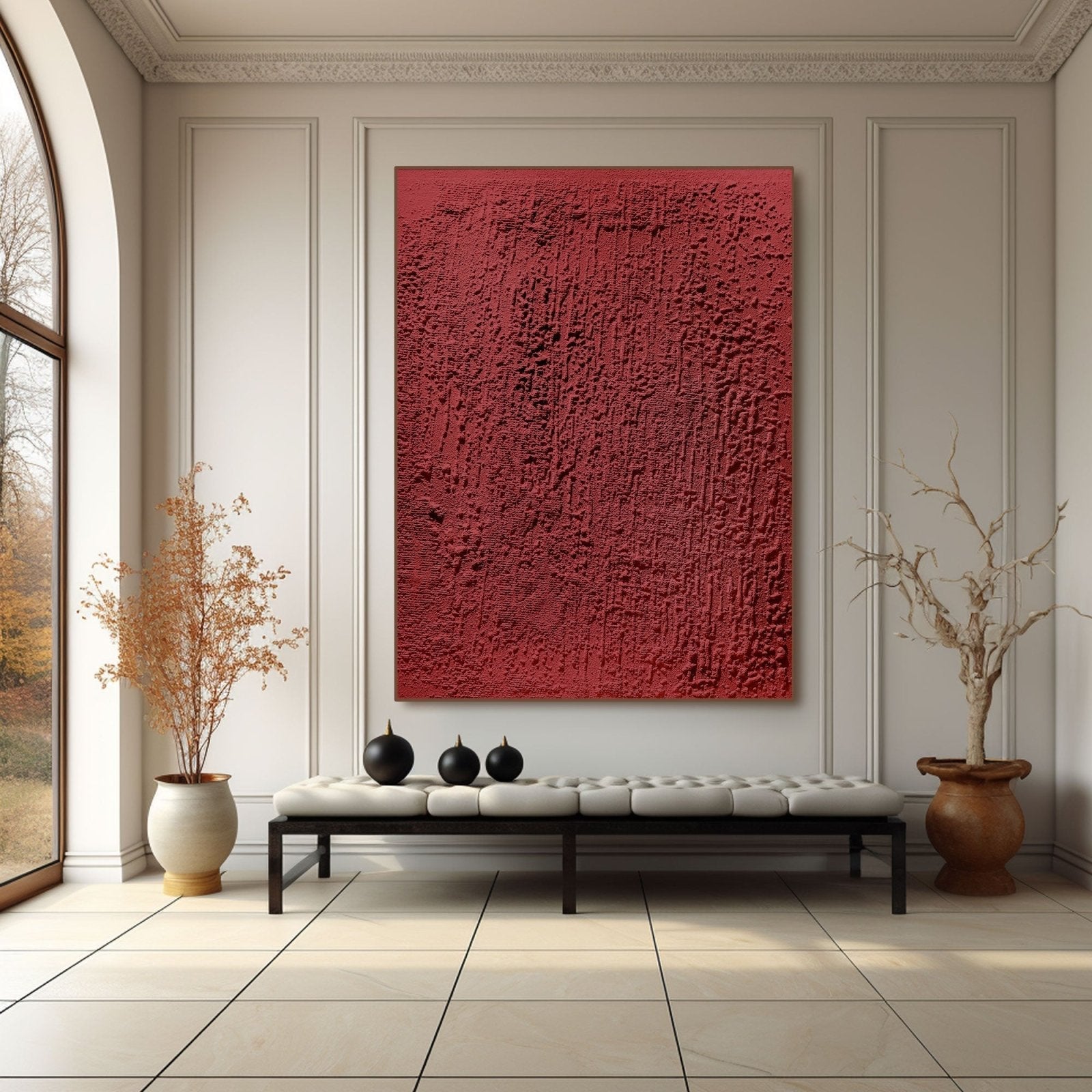 Wabi Sabi Painting "Feu Intérieur“