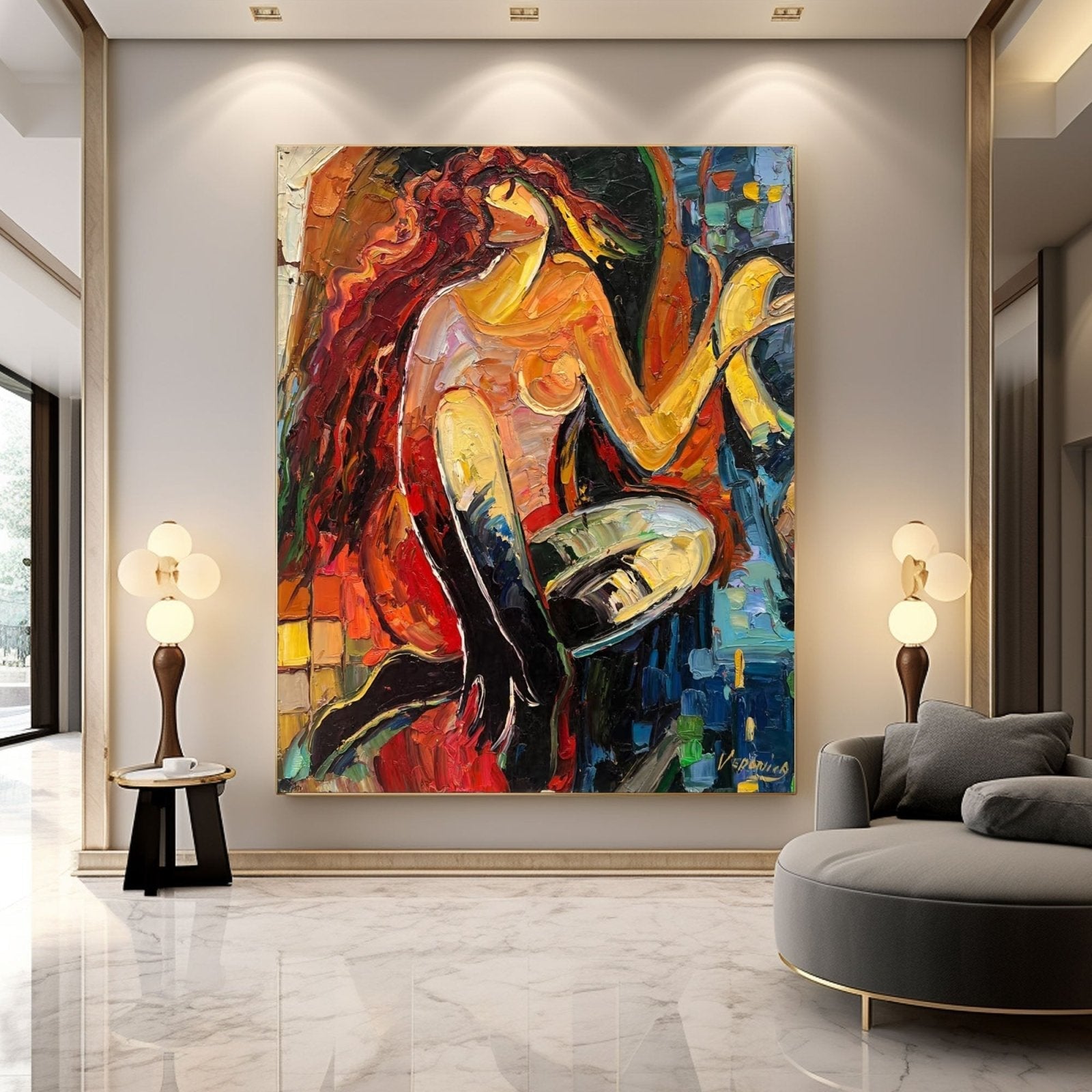 Wabi Sabi Painting "Fuego Libre“