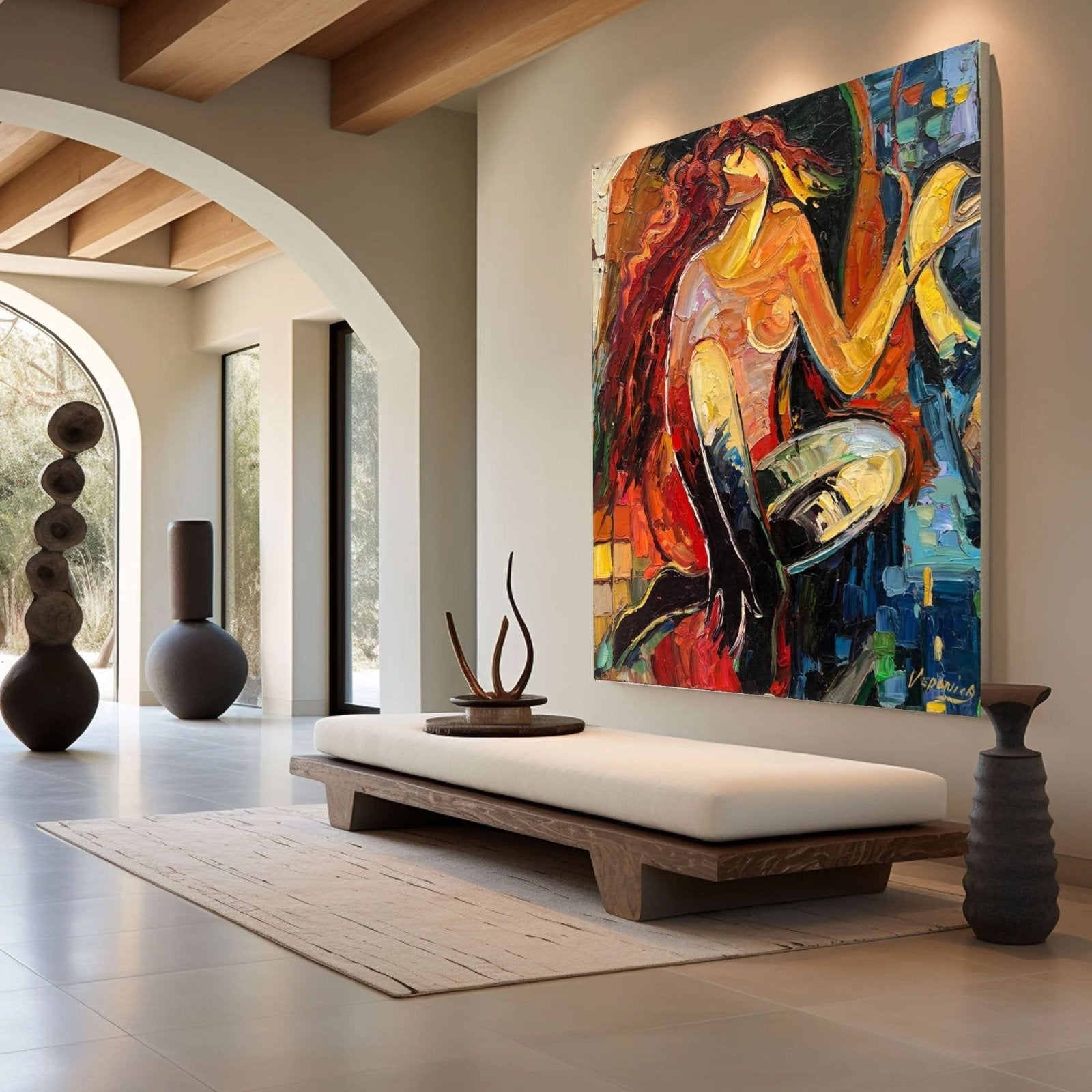 Wabi Sabi Painting "Fuego Libre“