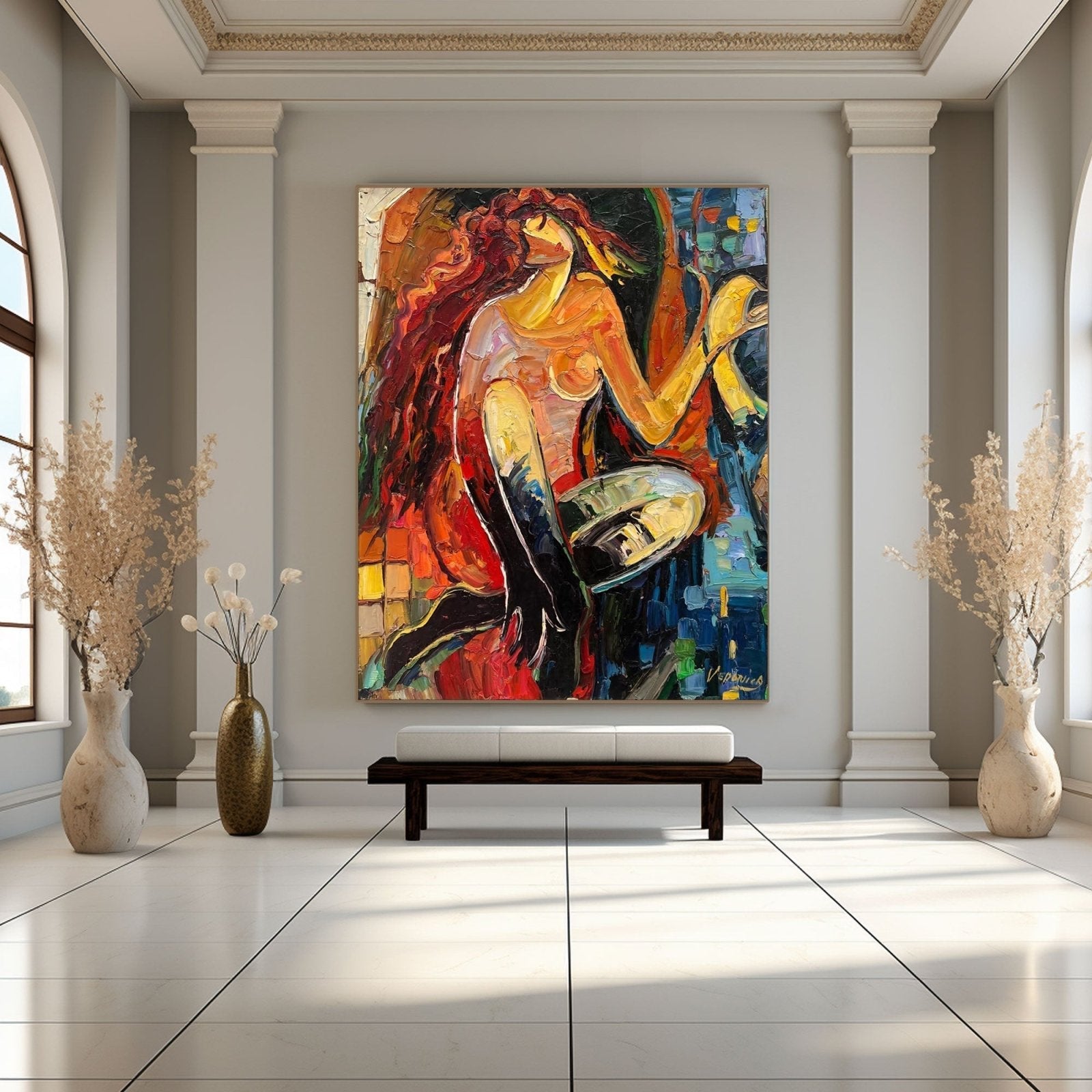 Wabi Sabi Painting "Fuego Libre“