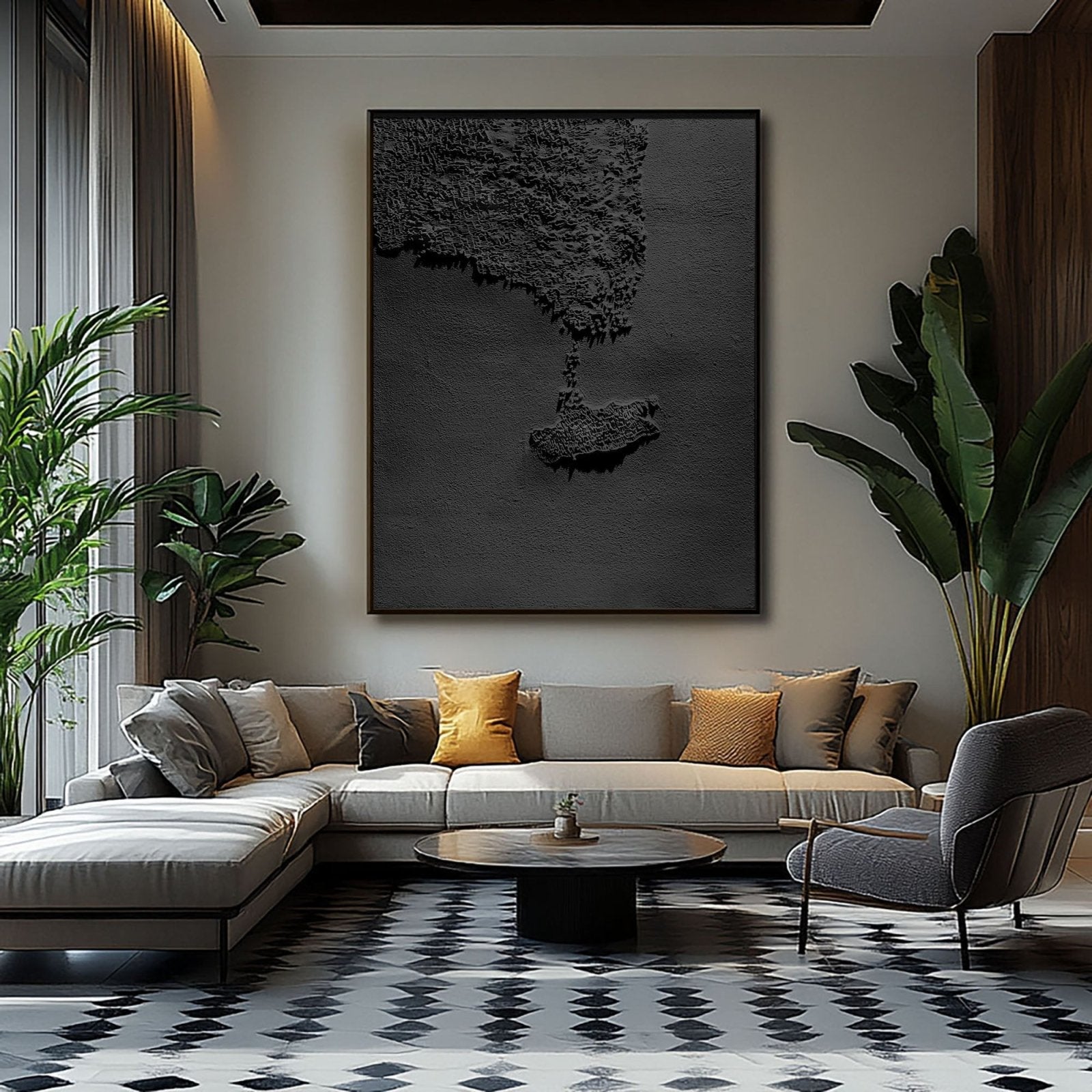 Wabi Sabi Painting "Schaduw Stad“