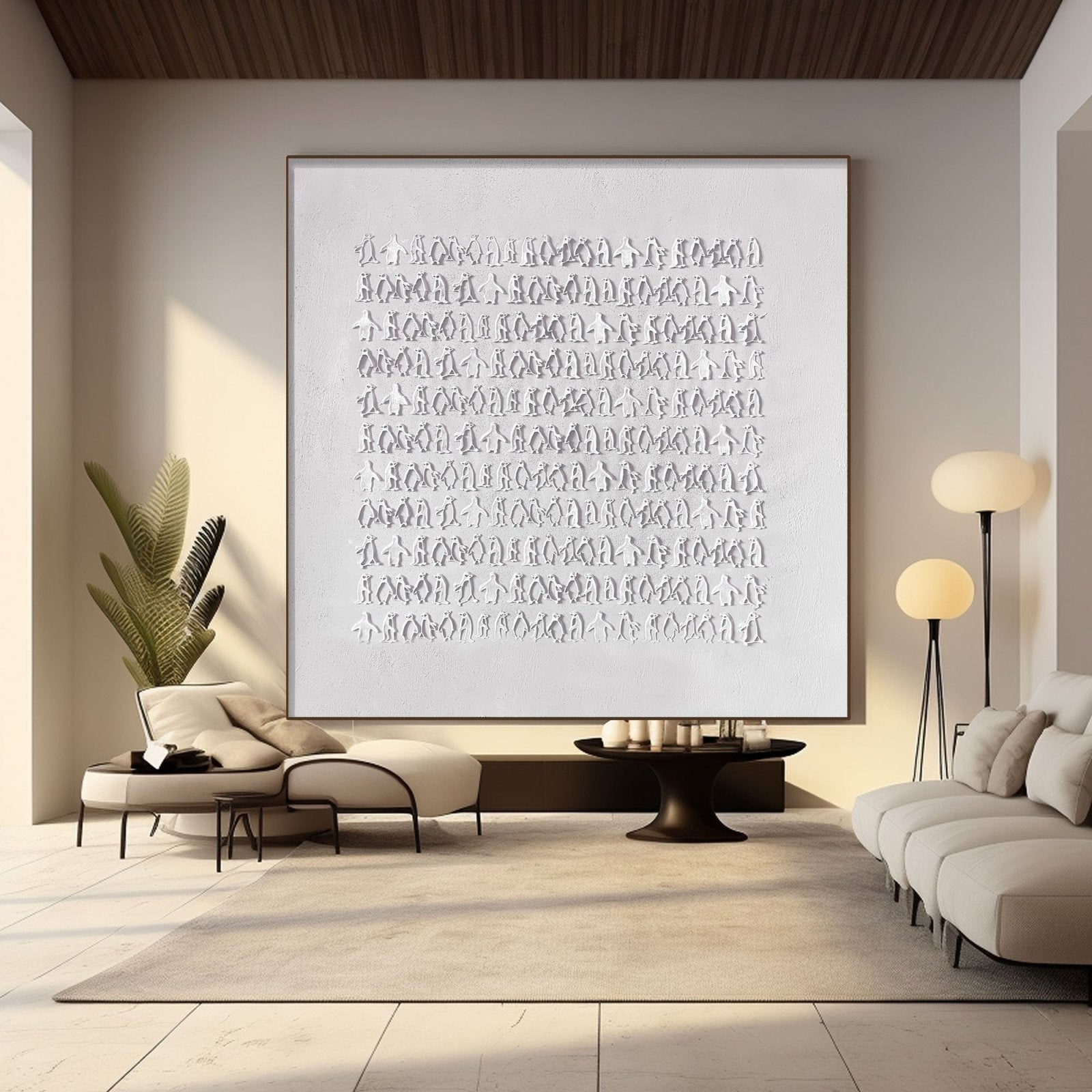 Wabi Sabi Painting "Witte Schaduw”