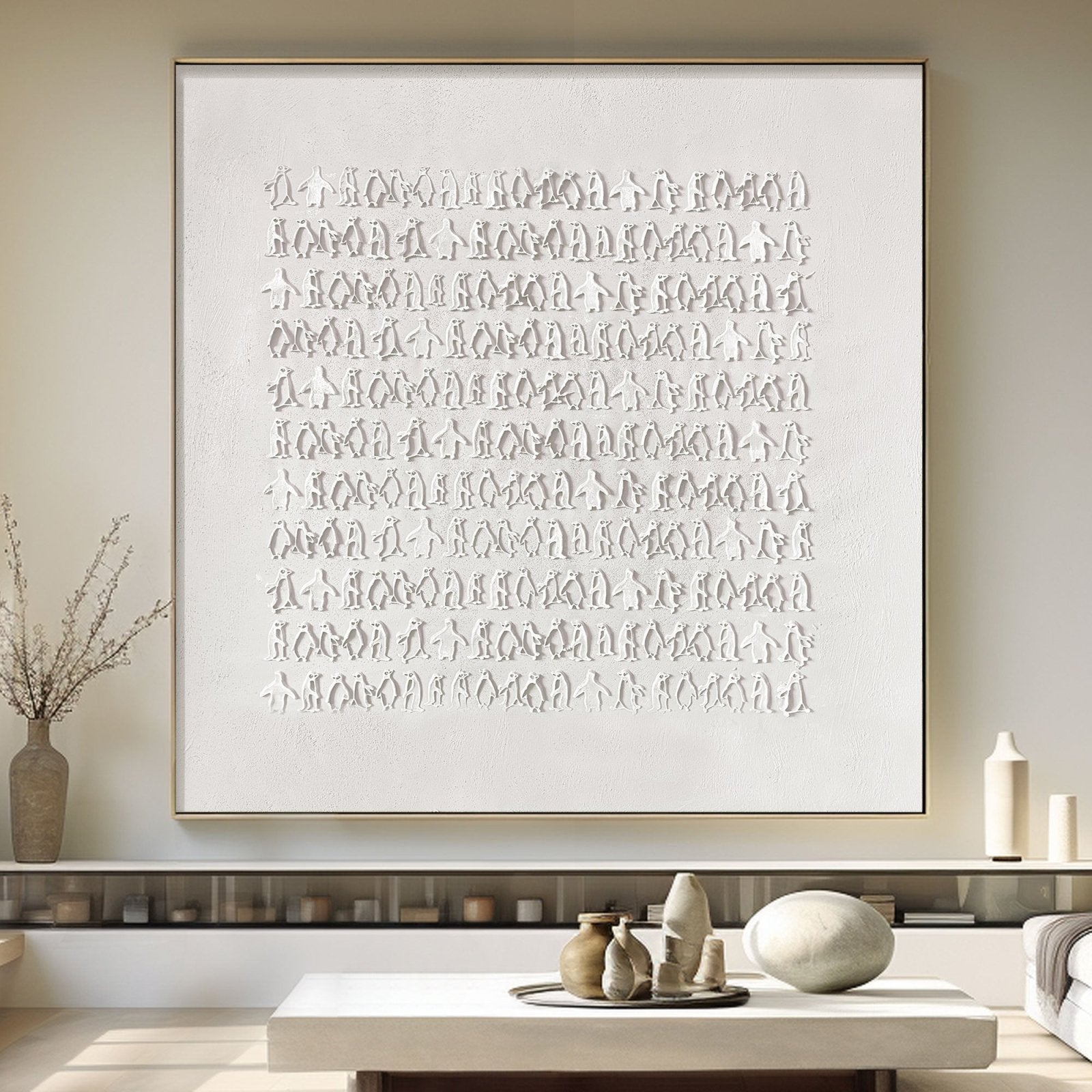 Wabi Sabi Painting "Witte Schaduw”