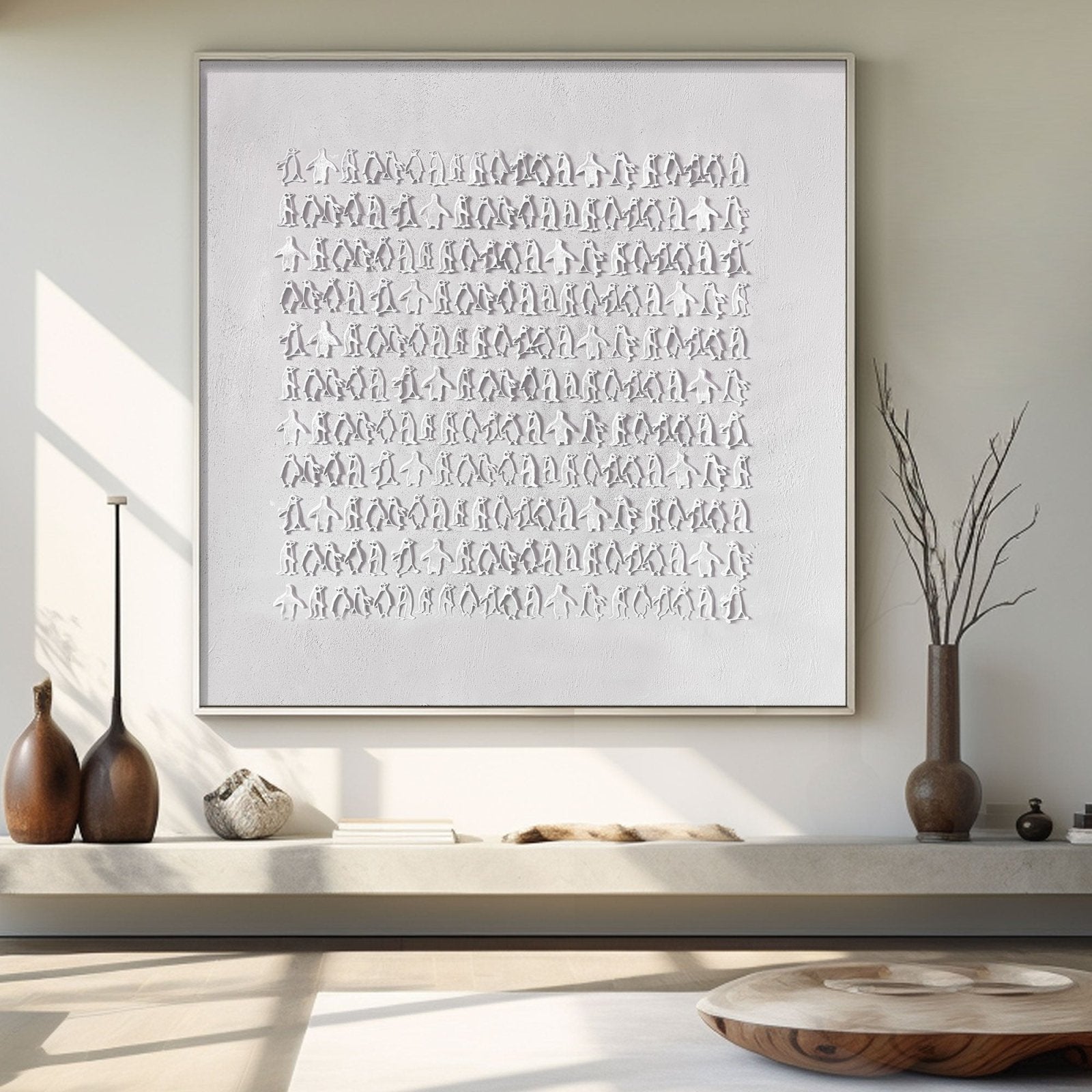 Wabi Sabi Painting "Witte Schaduw”