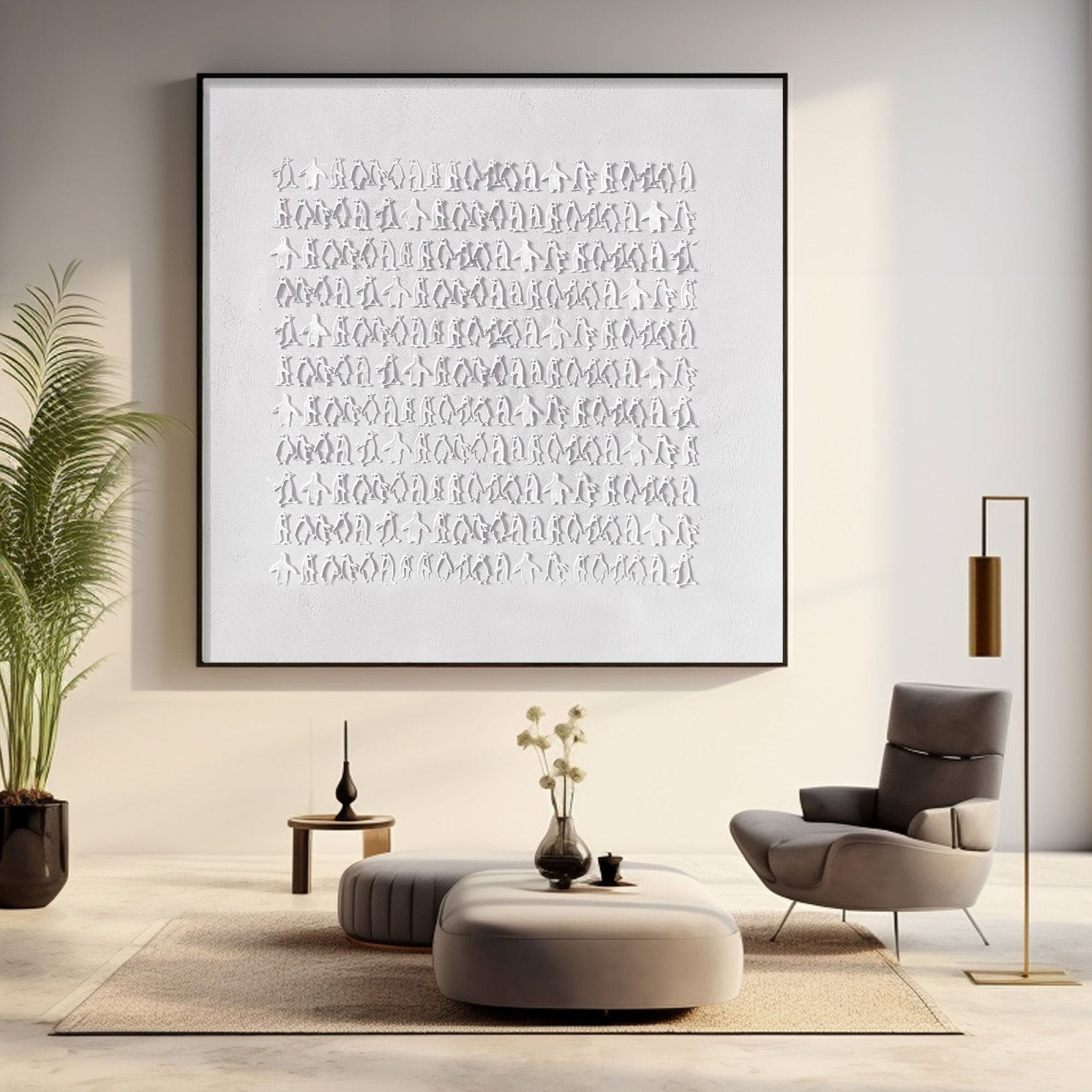 Wabi Sabi Painting "Witte Schaduw”