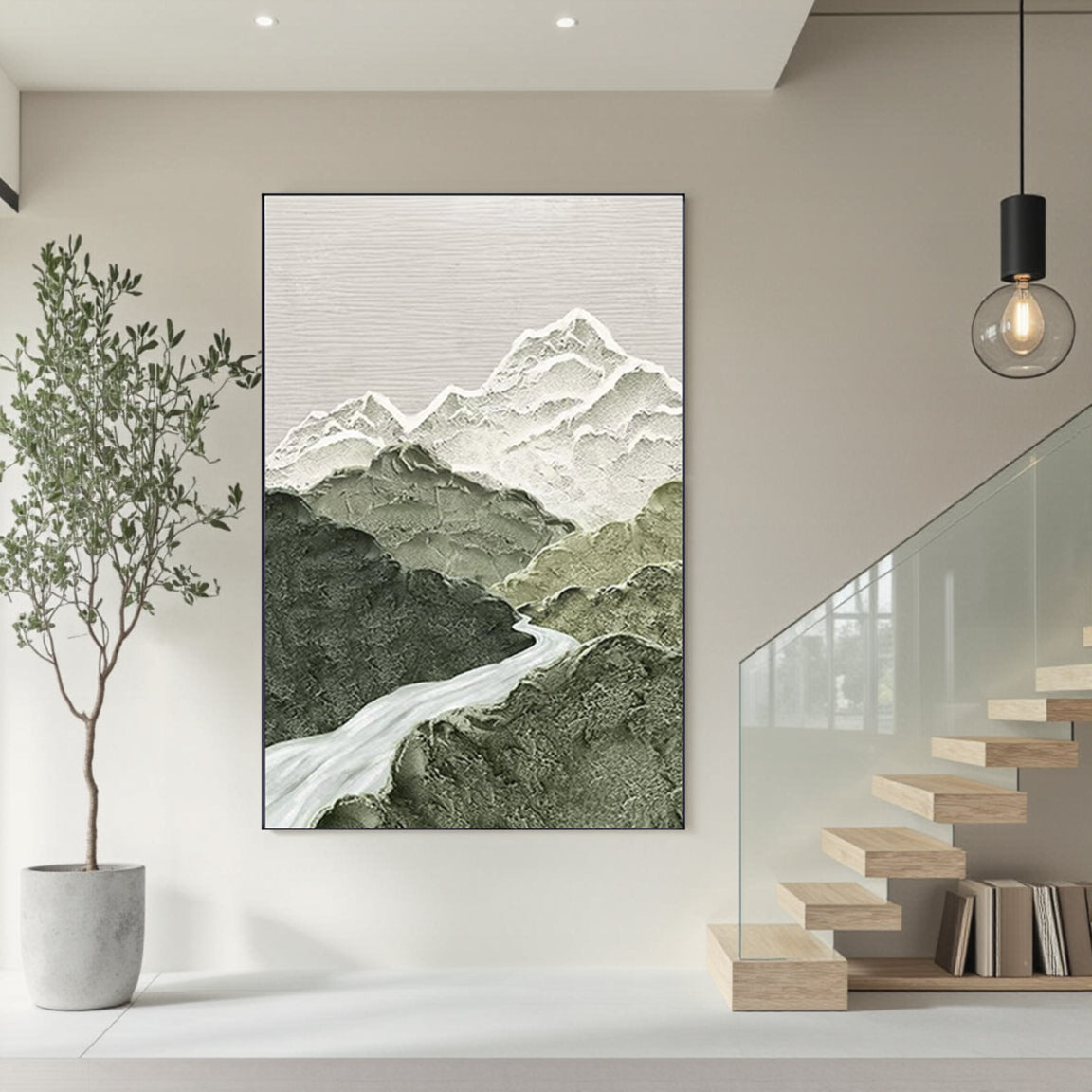 Blue & Green Abstract #BG011