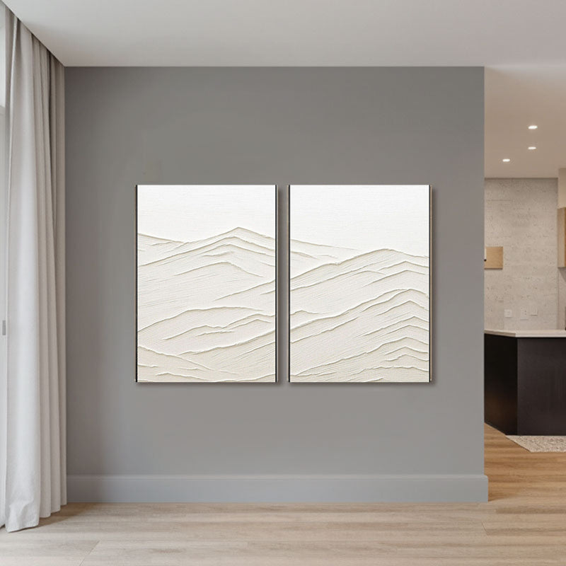 Plaster Art Minimalist Textured Paintings Set of 2 #MM079