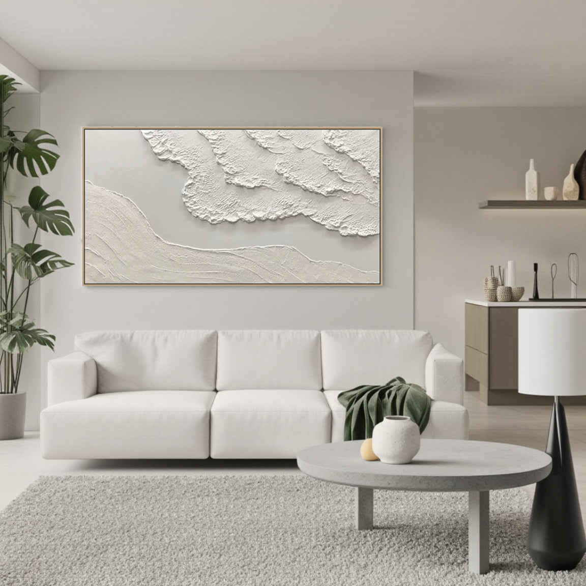 Beige Minimalist Textured Wall Art #MM103