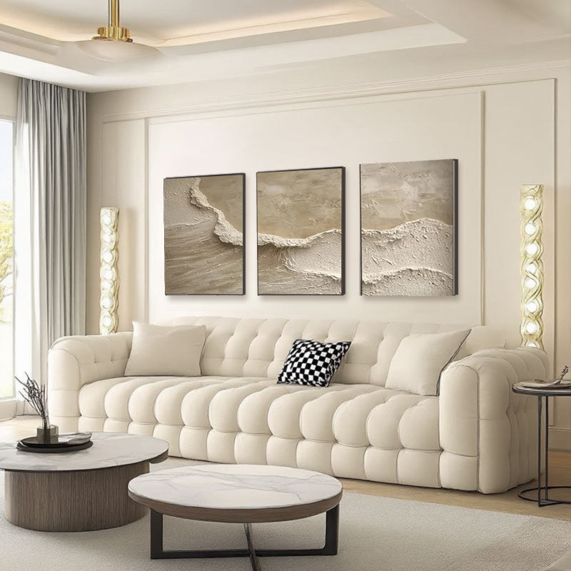 Beige & Brown Abstract Set of 3 #BB099