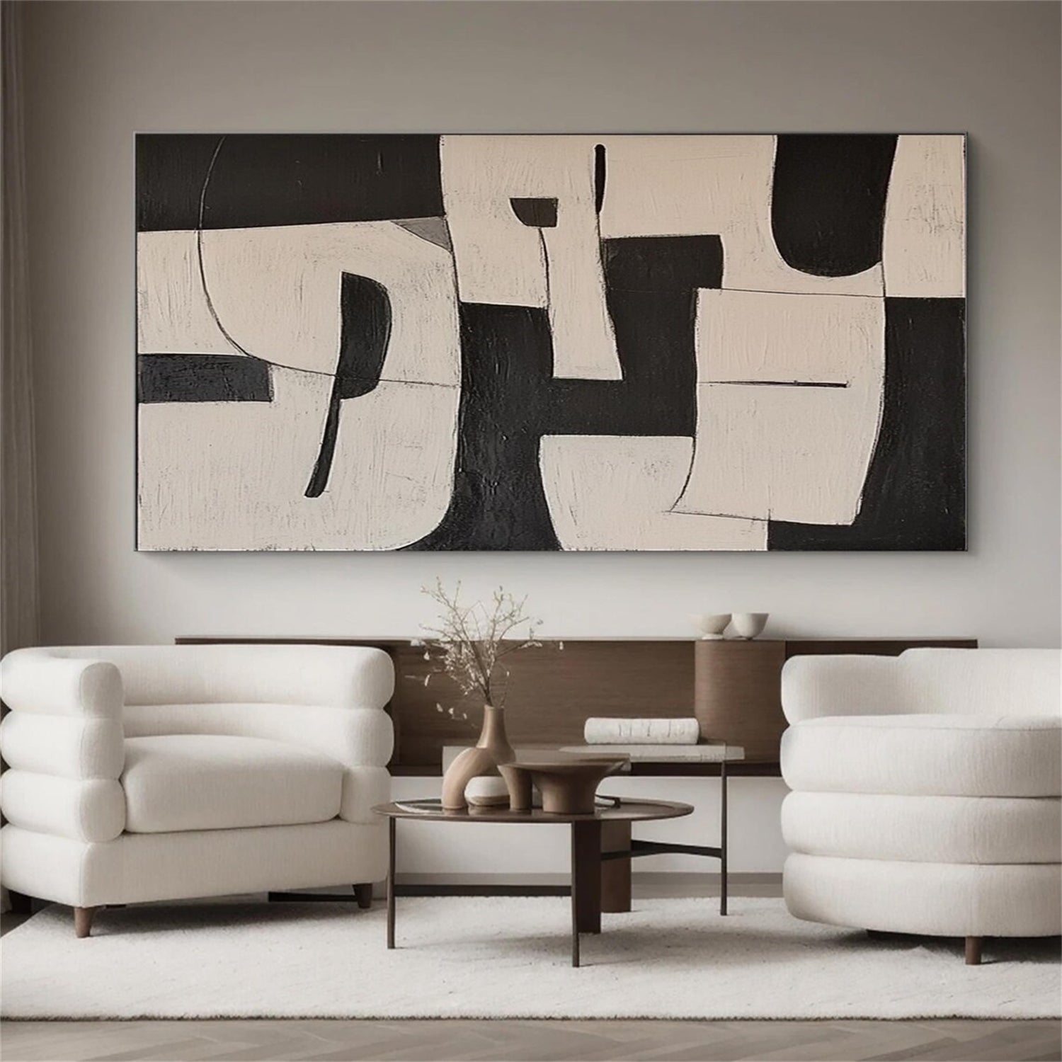 Beige & Brown Abstract #BB120