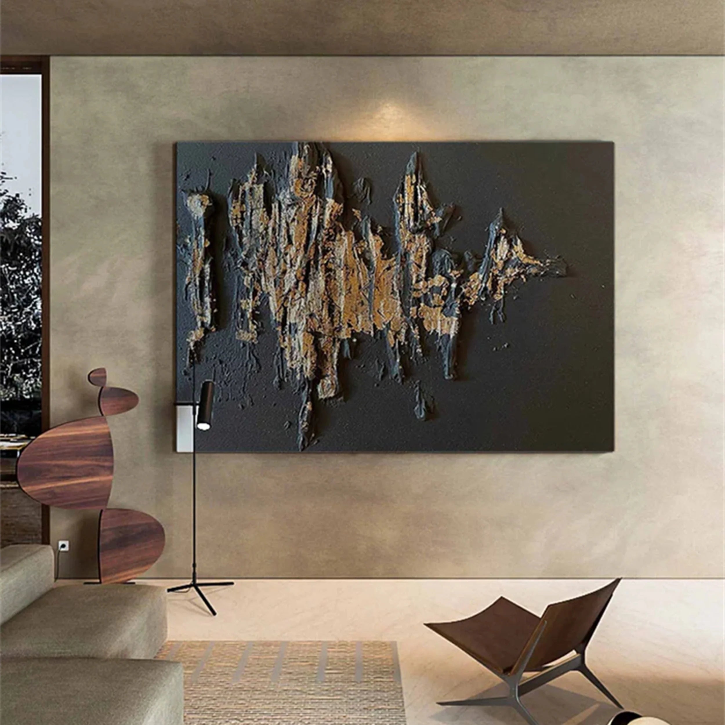 Beige & Brown Abstract #BB068