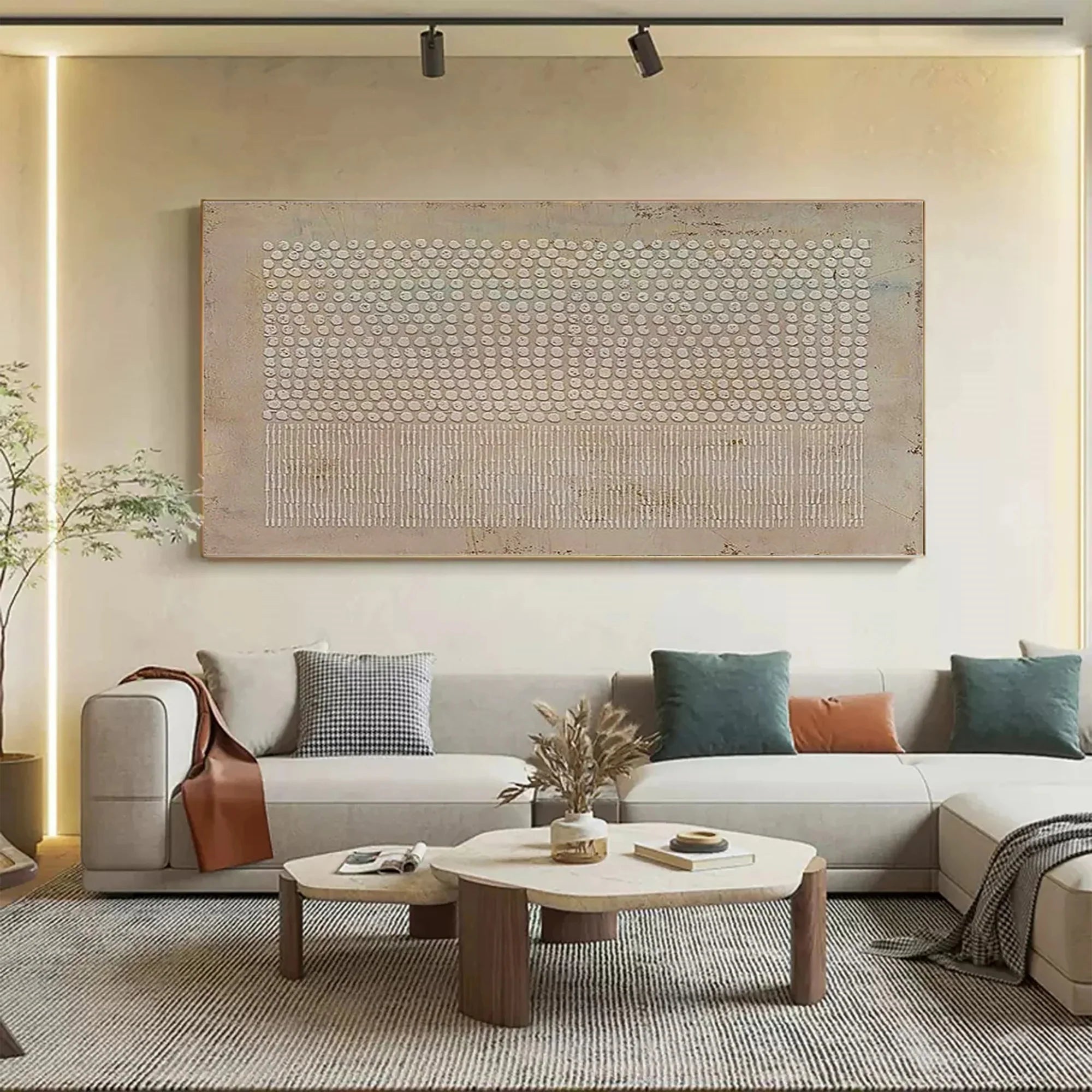 Black Plaster Art Minimalist Textured Painting #MZ048