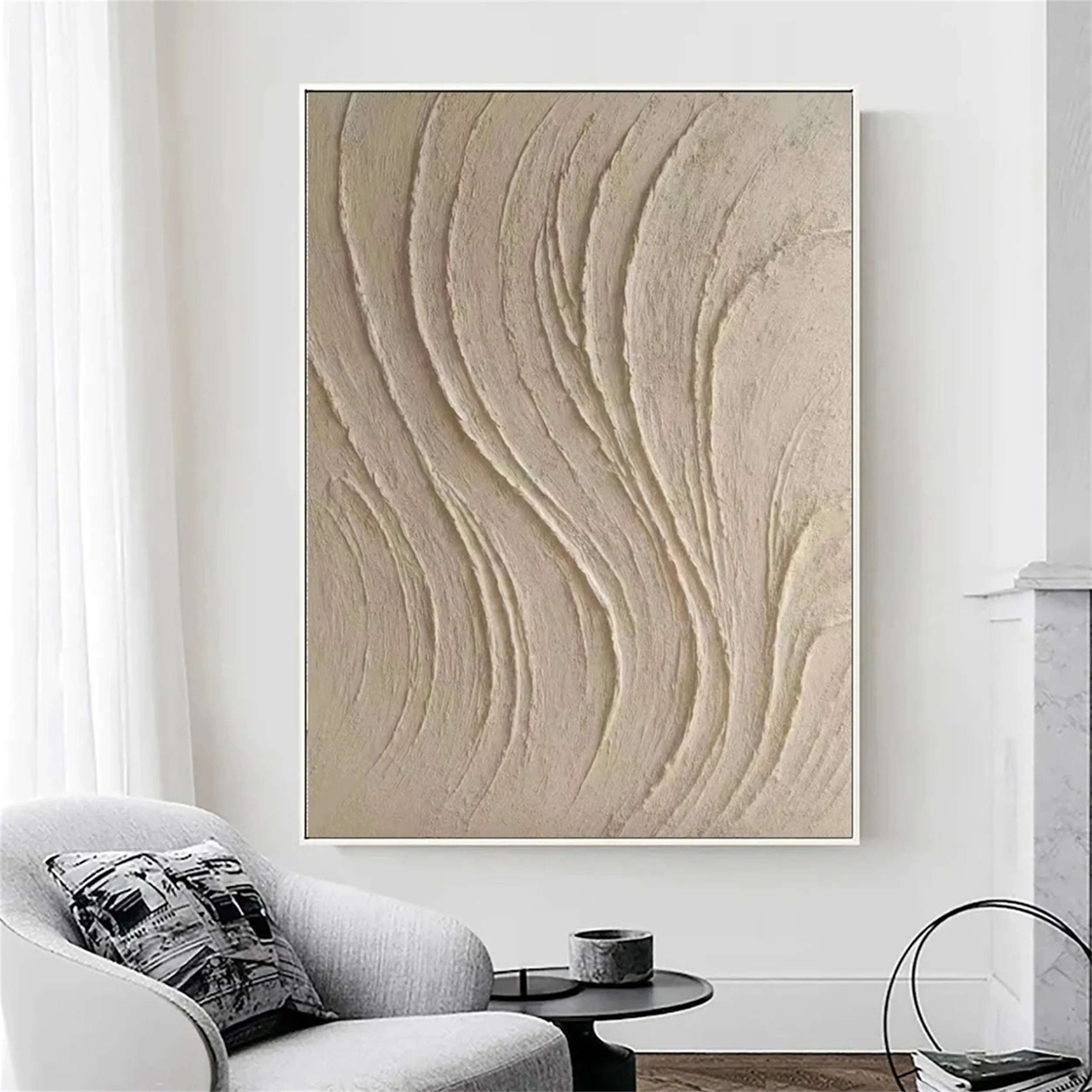Black Gold Minimalist Textured Paintings Set of 2 #MZ080