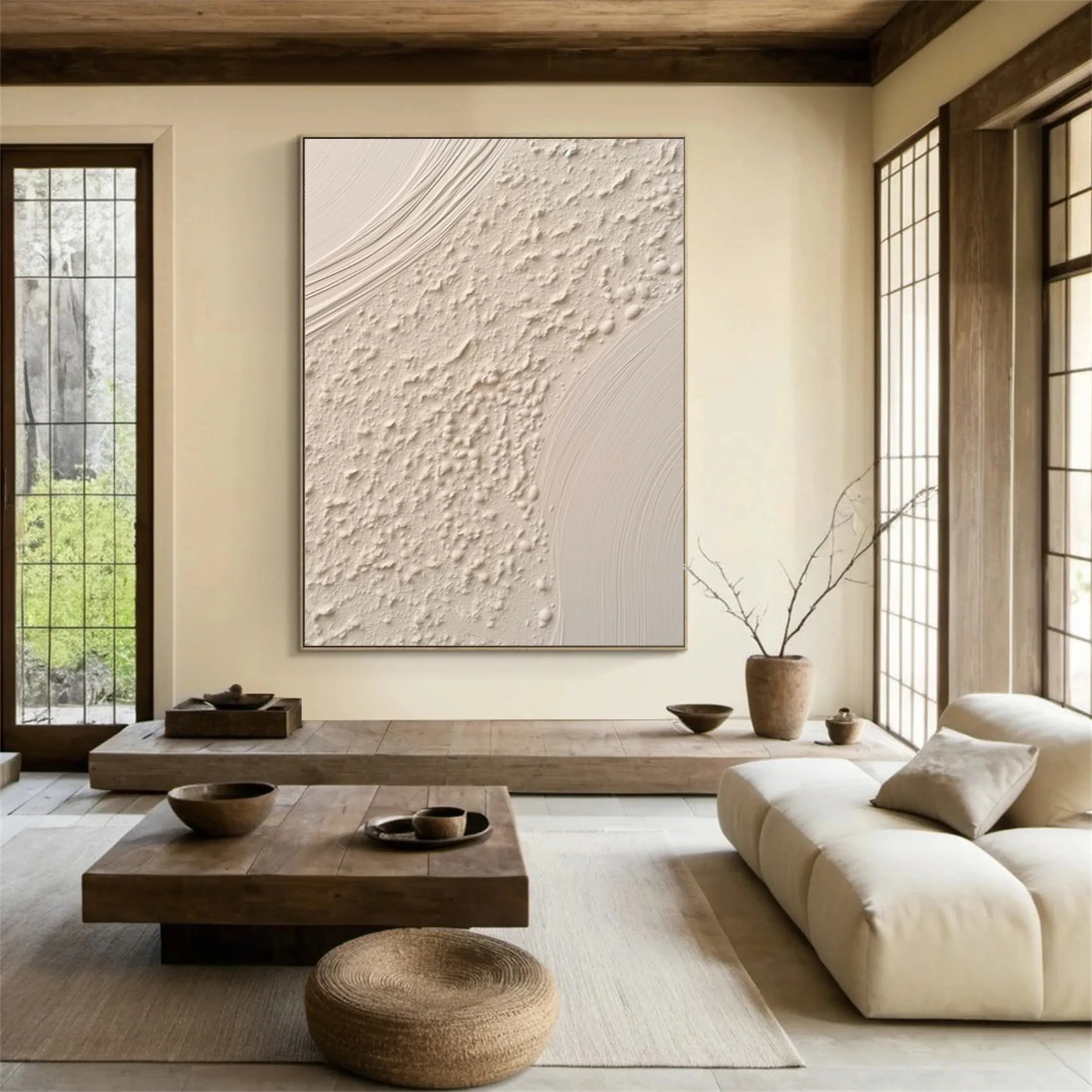 Beige & Brown Abstract #BB095