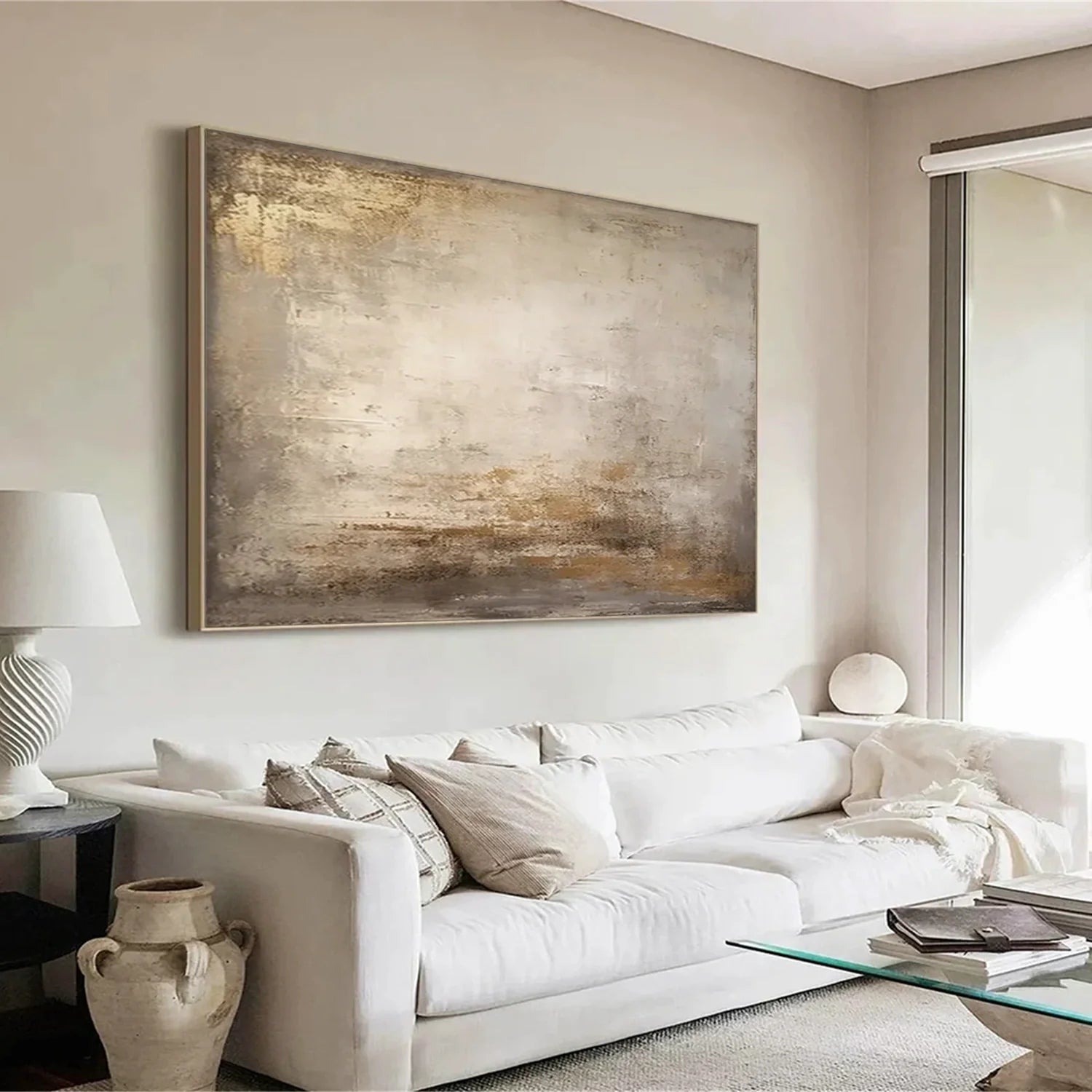 Beige & Brown Abstract #BB122