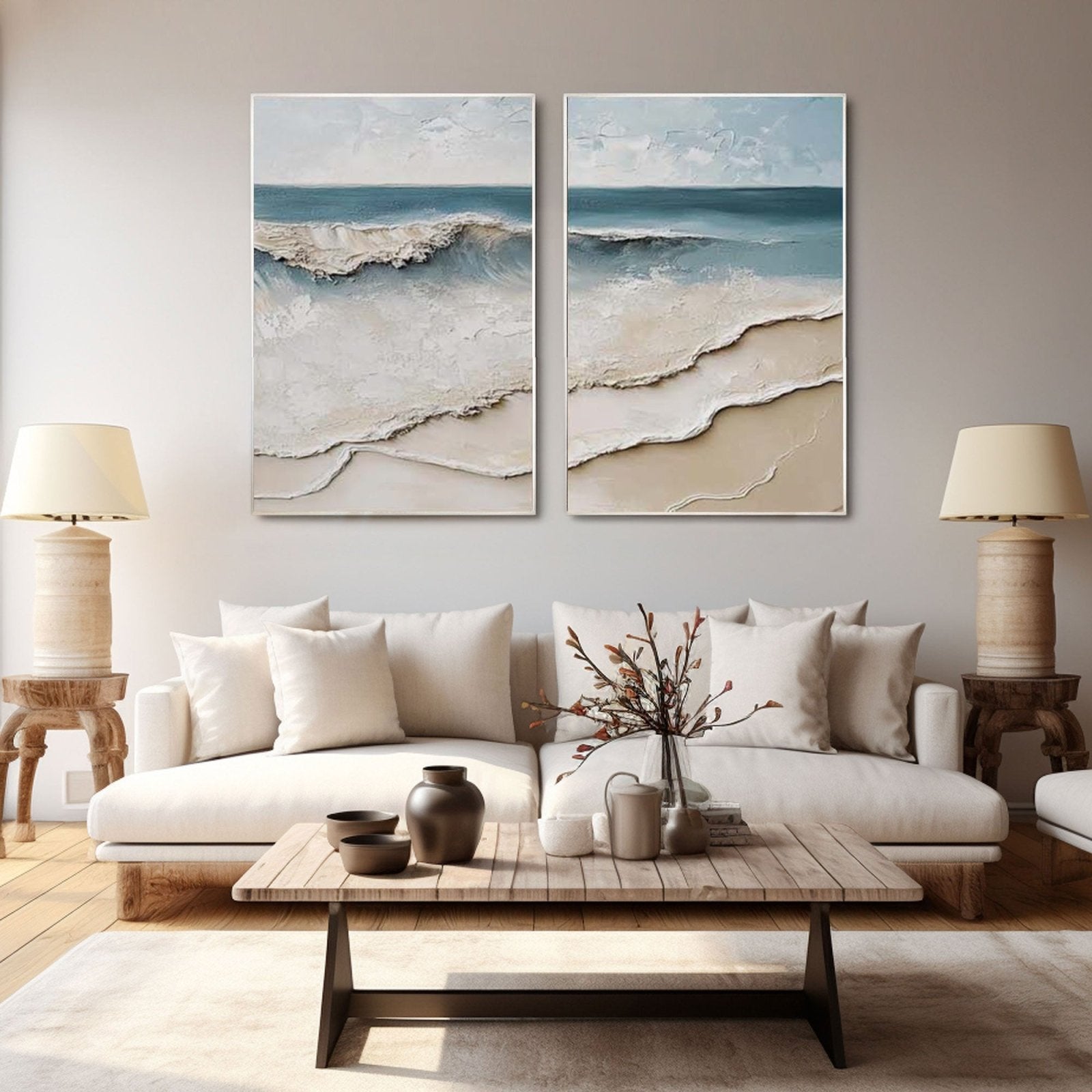 3D Textured Painting "Eco del Mar”