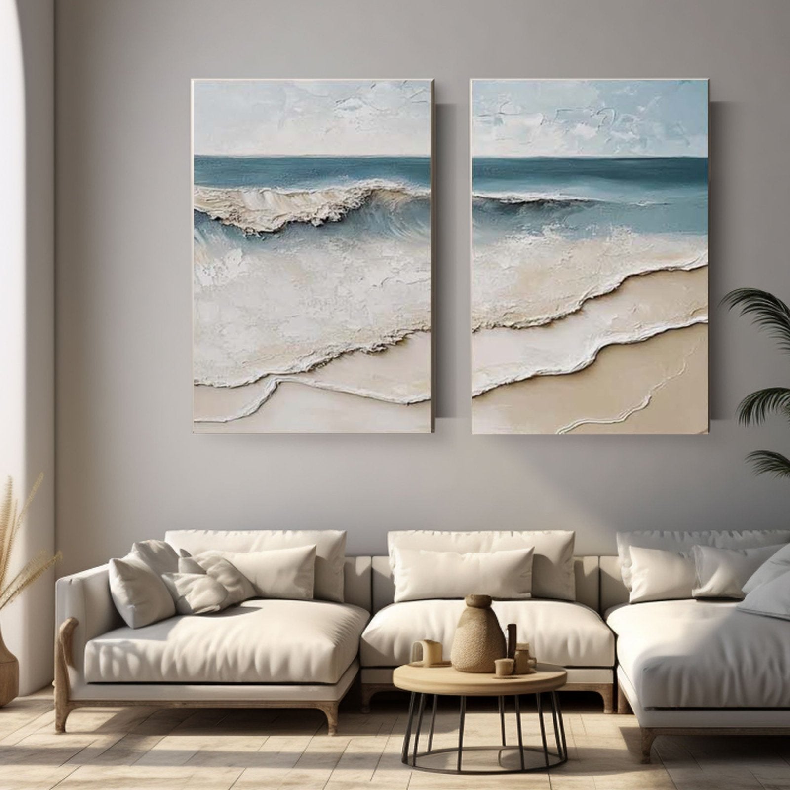 3D Textured Painting "Eco del Mar”