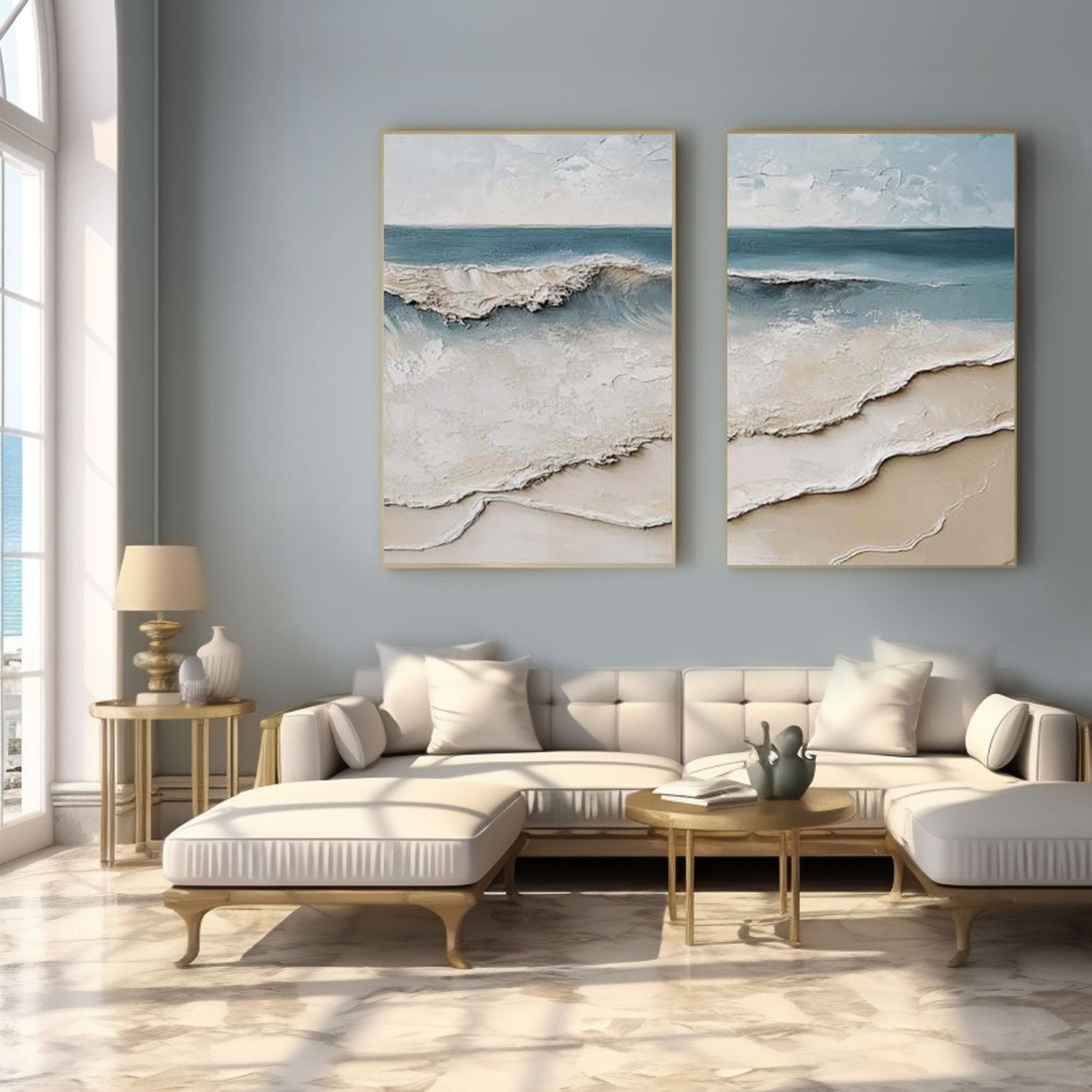 3D Textured Painting "Eco del Mar”