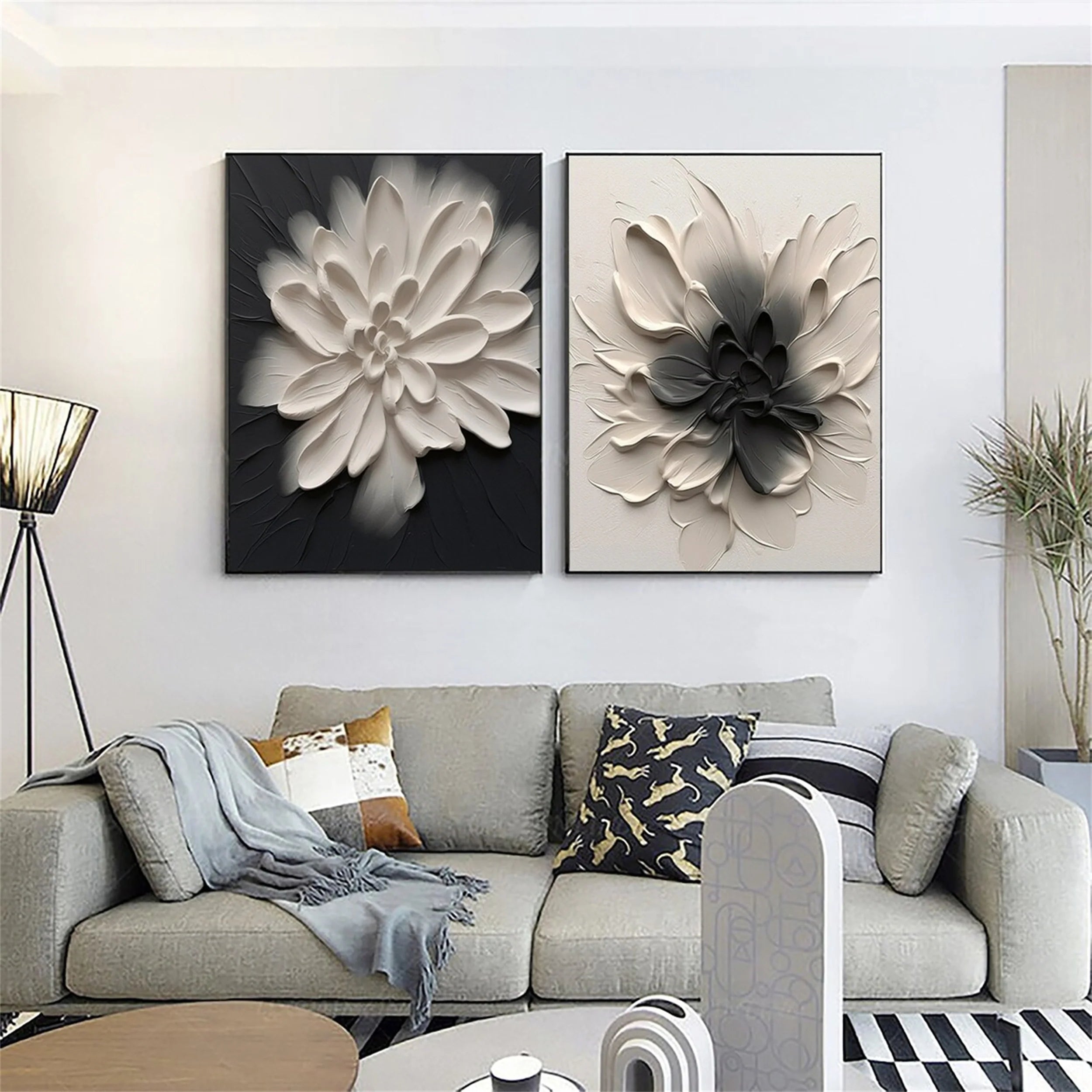 Flower And Tree Painting Set of 2 #FT 039
