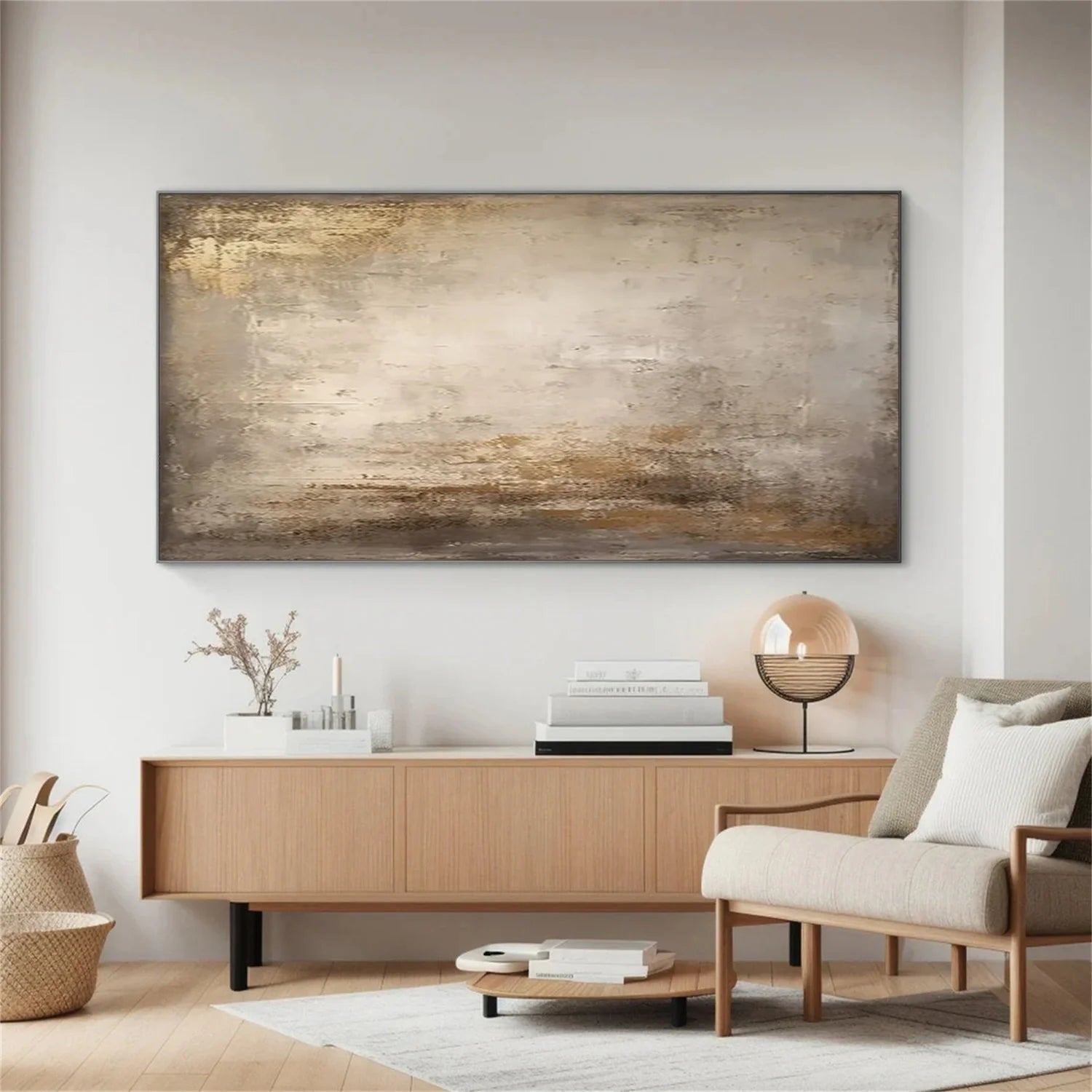 Beige & Brown Abstract #BB122