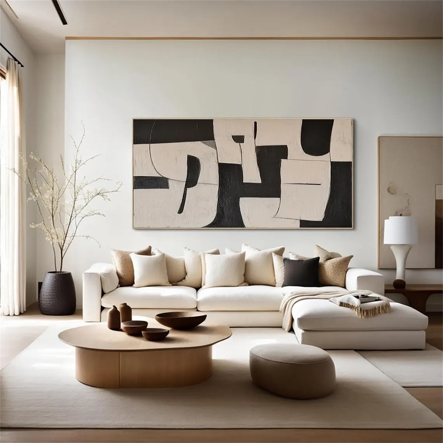 Beige & Brown Abstract #BB120