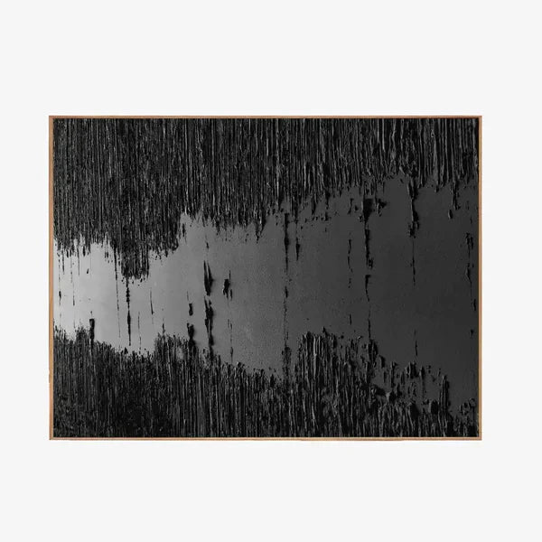 Black Minimalist Textured Painting #MZ014