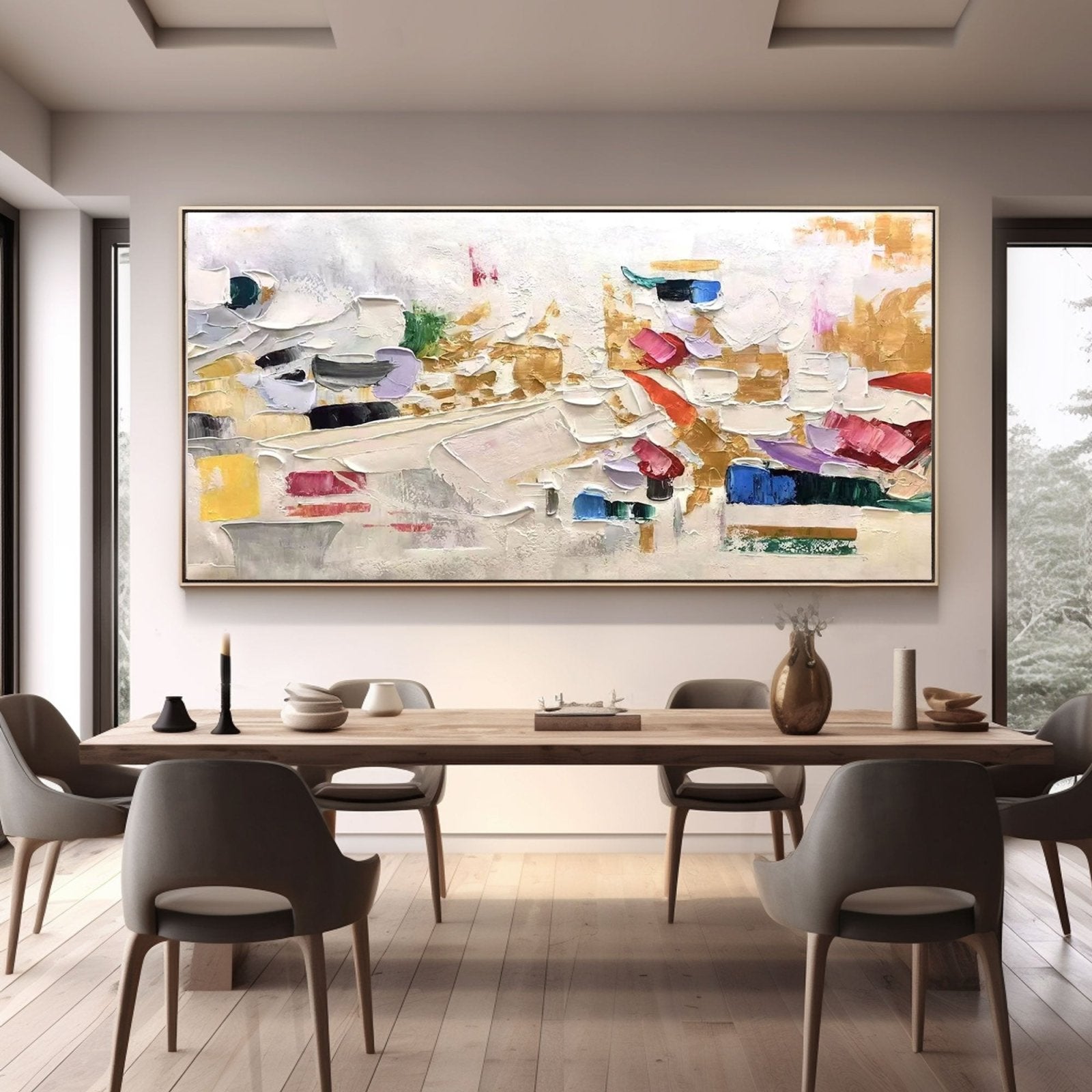 Abstract Colorful Painting "Songe"