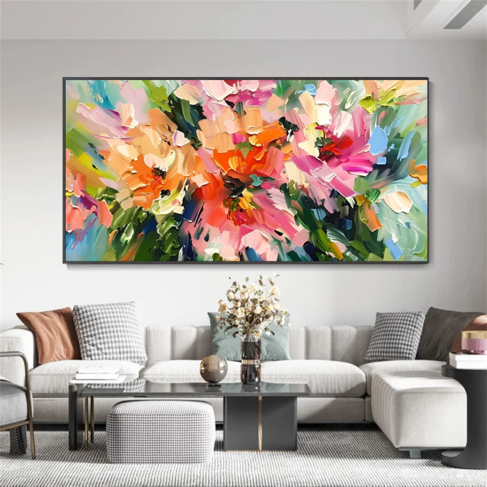 Abstract Colorful Painting "Veil of Time"