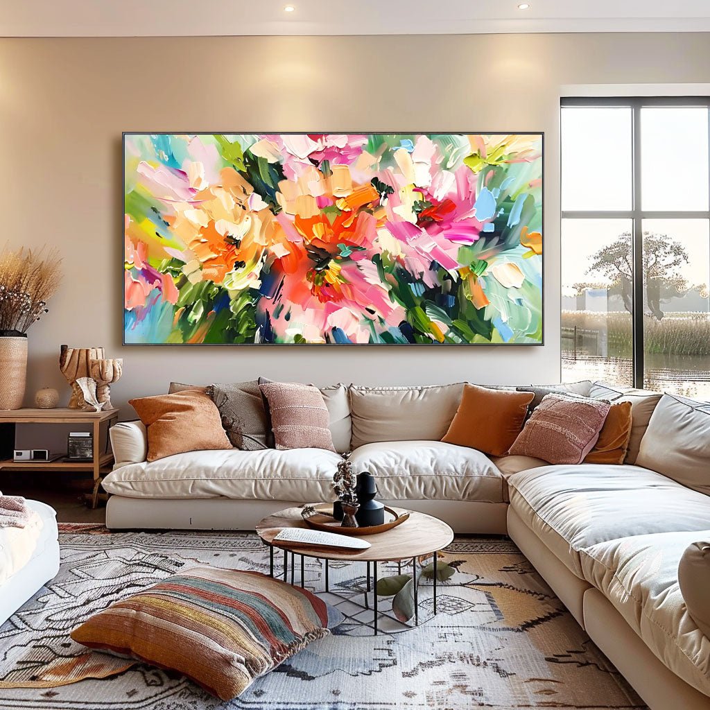 Abstract Colorful Painting "Veil of Time"