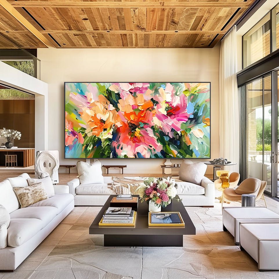 Abstract Colorful Painting "Veil of Time"