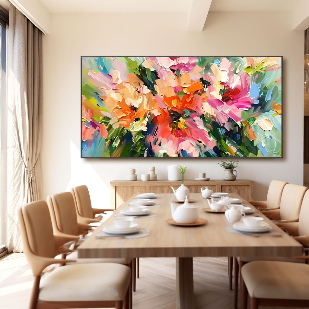 Abstract Colorful Painting "Veil of Time"
