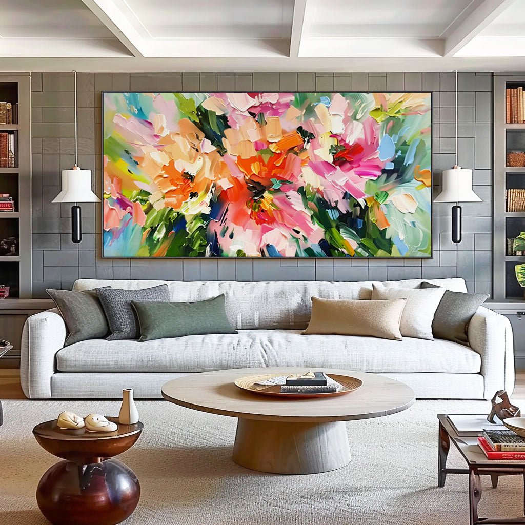 Abstract Colorful Painting "Veil of Time"