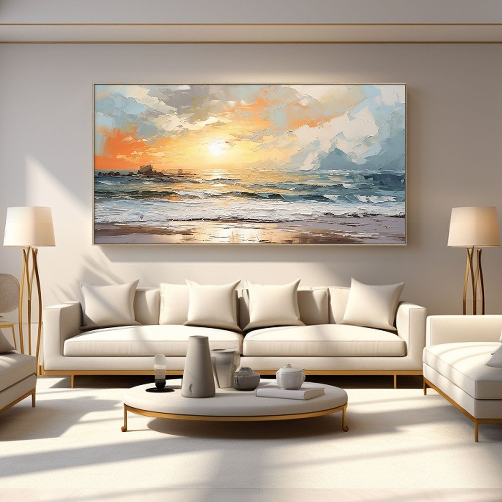 Abstract Painting "Éveil Marin"